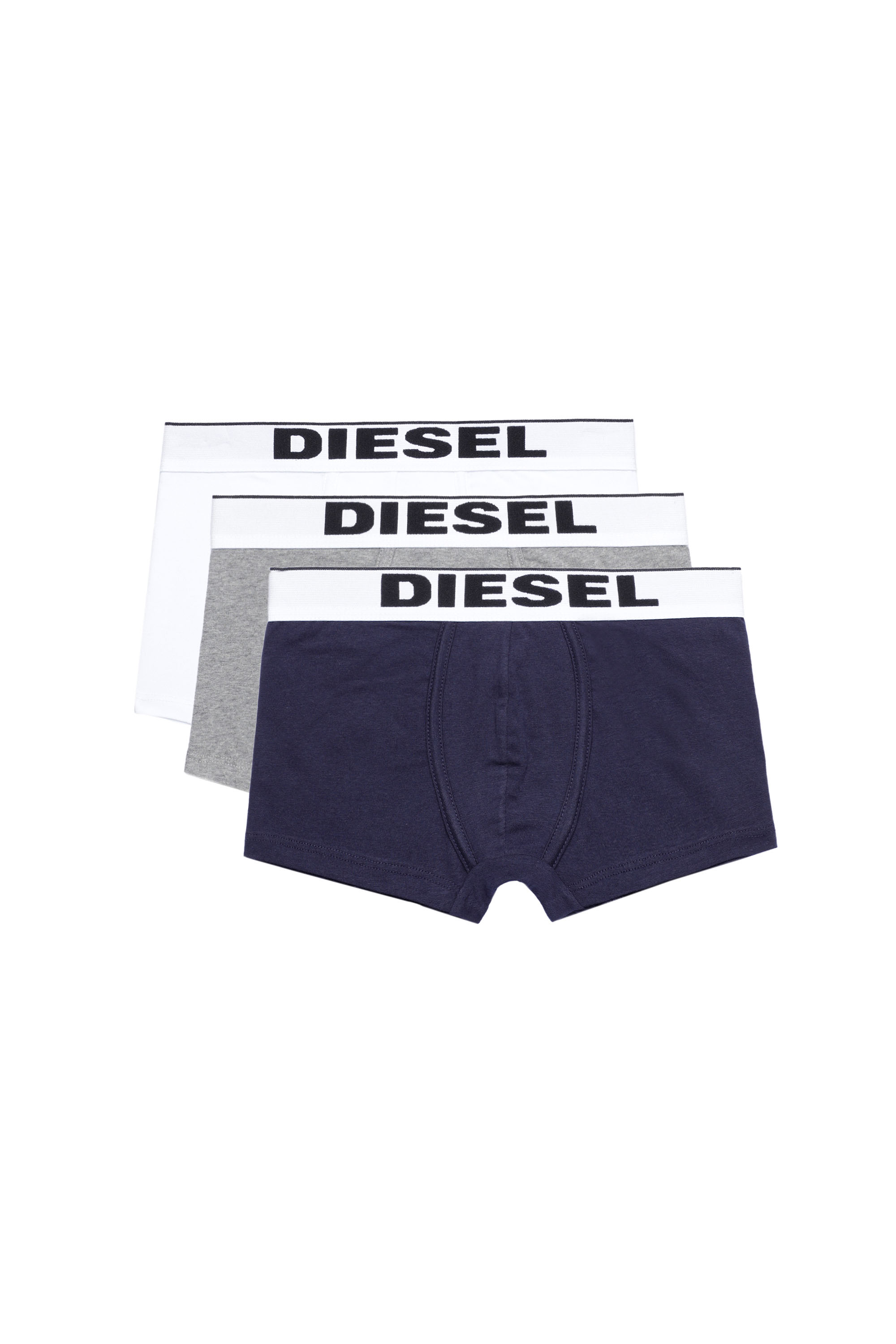 Diesel - UMBX-UDAMIENTHREEPAC, Man's Three-pack of trunks with logo in Multicolor/White - 1