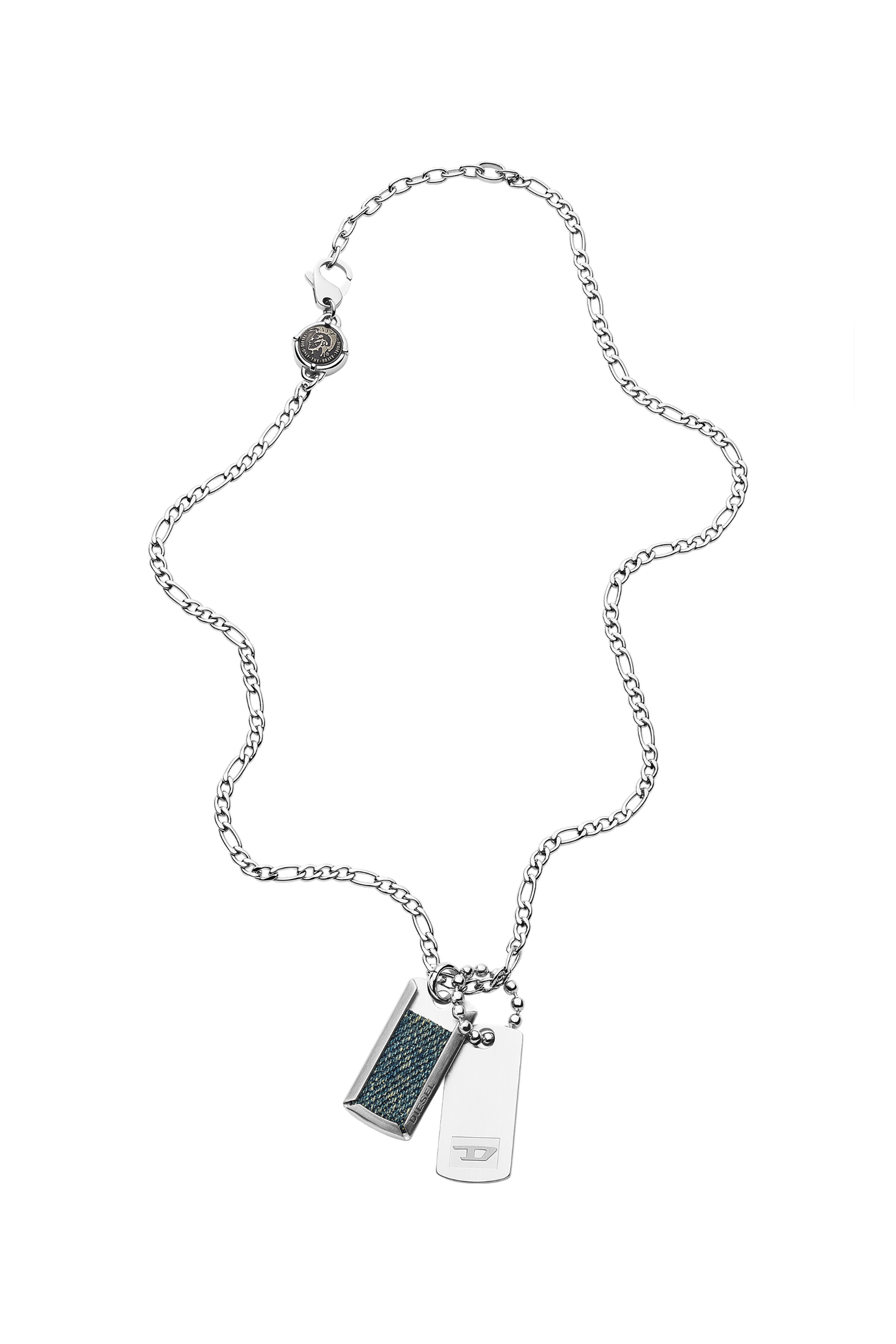 Diesel - DX1246, Man's Stainless steel double dog tag necklace in Silver - 2