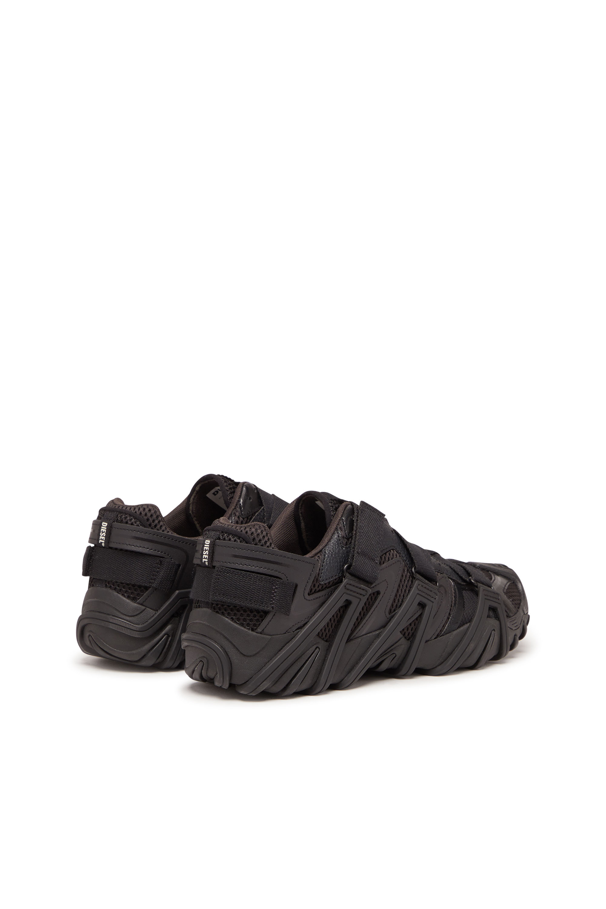 Diesel - S-PROTOTYPE-CR, Man's S-Prototype-CR - Caged sneakers in mesh and leather in Black - 3