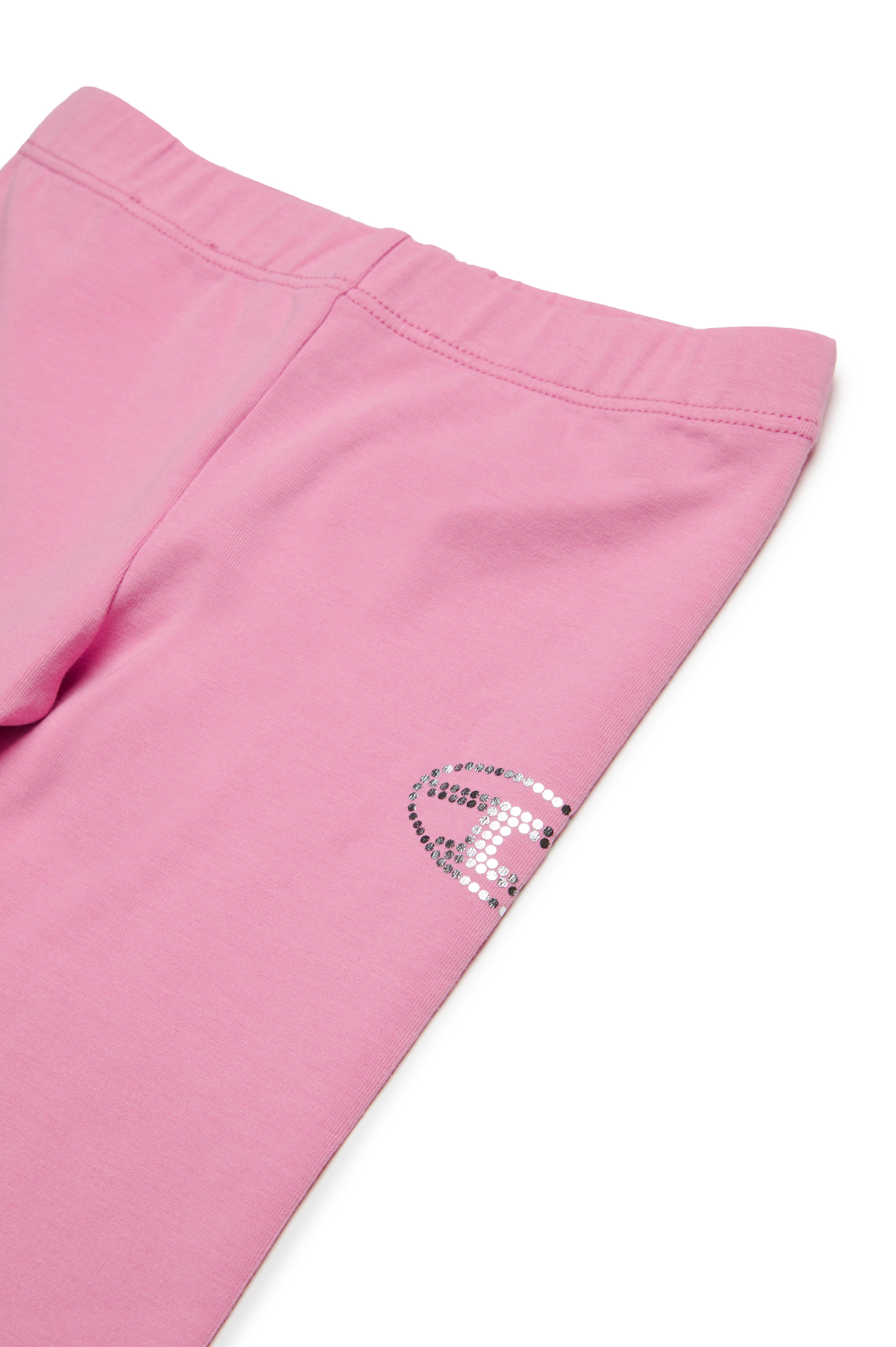Diesel - PRINAB, Woman's Leggings with crystal Oval D logo in Pink - 3