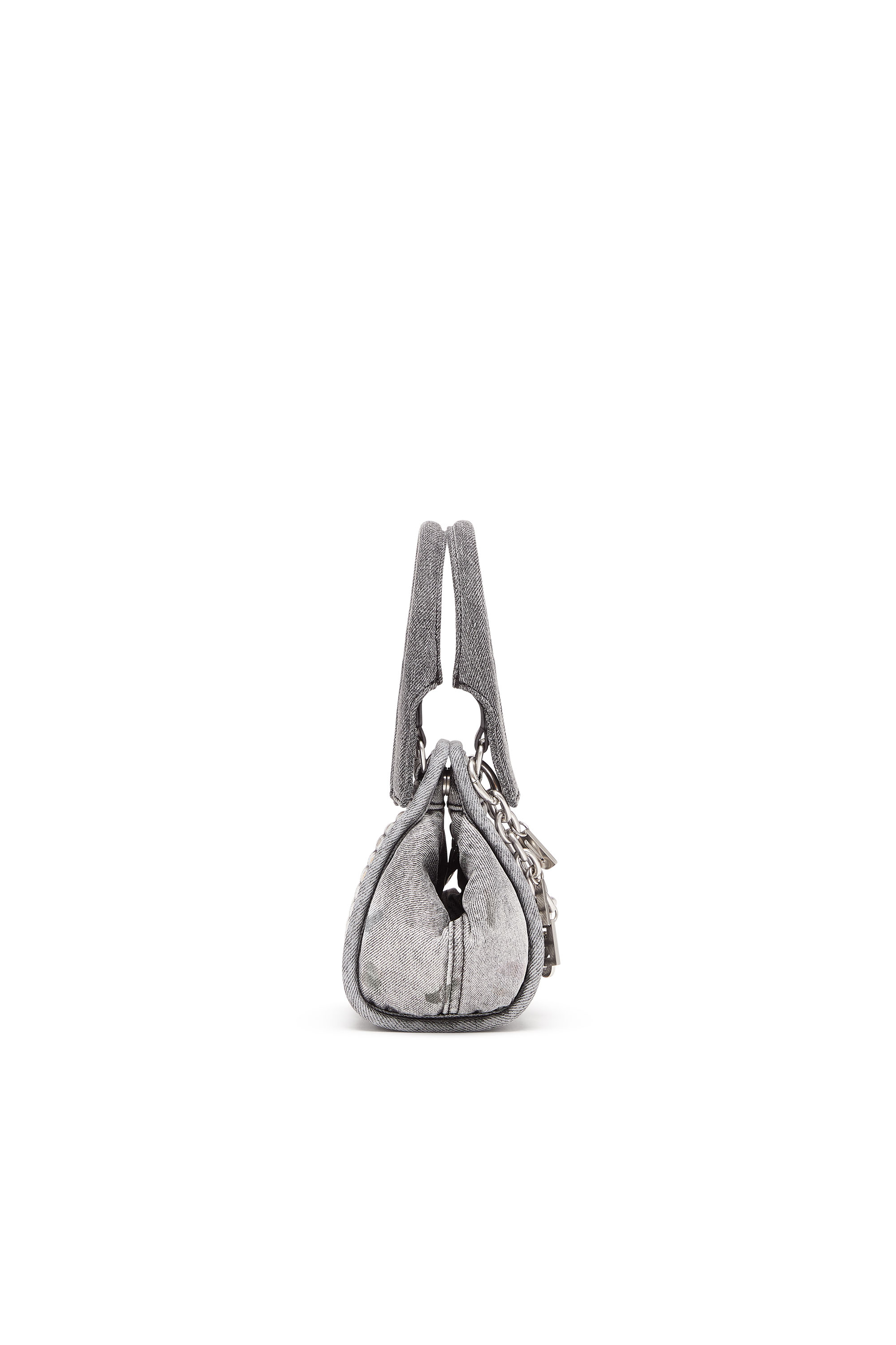 Diesel - D-VINA-XXS, Woman's D-Vina-XXS - Slouchy micro bag in solarised denim in Black - 3