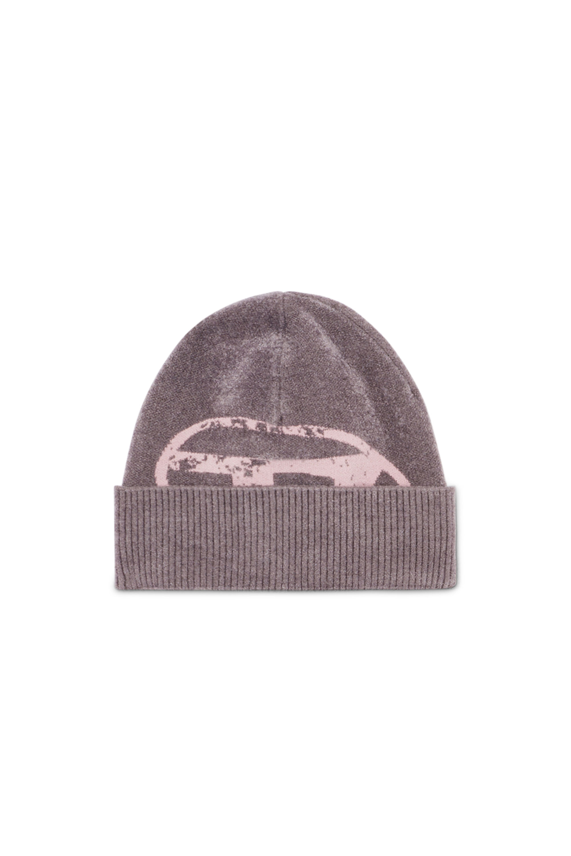 Diesel - K-URIUS, Unisex's Beanie with distressed oval D logo in Violet - 1