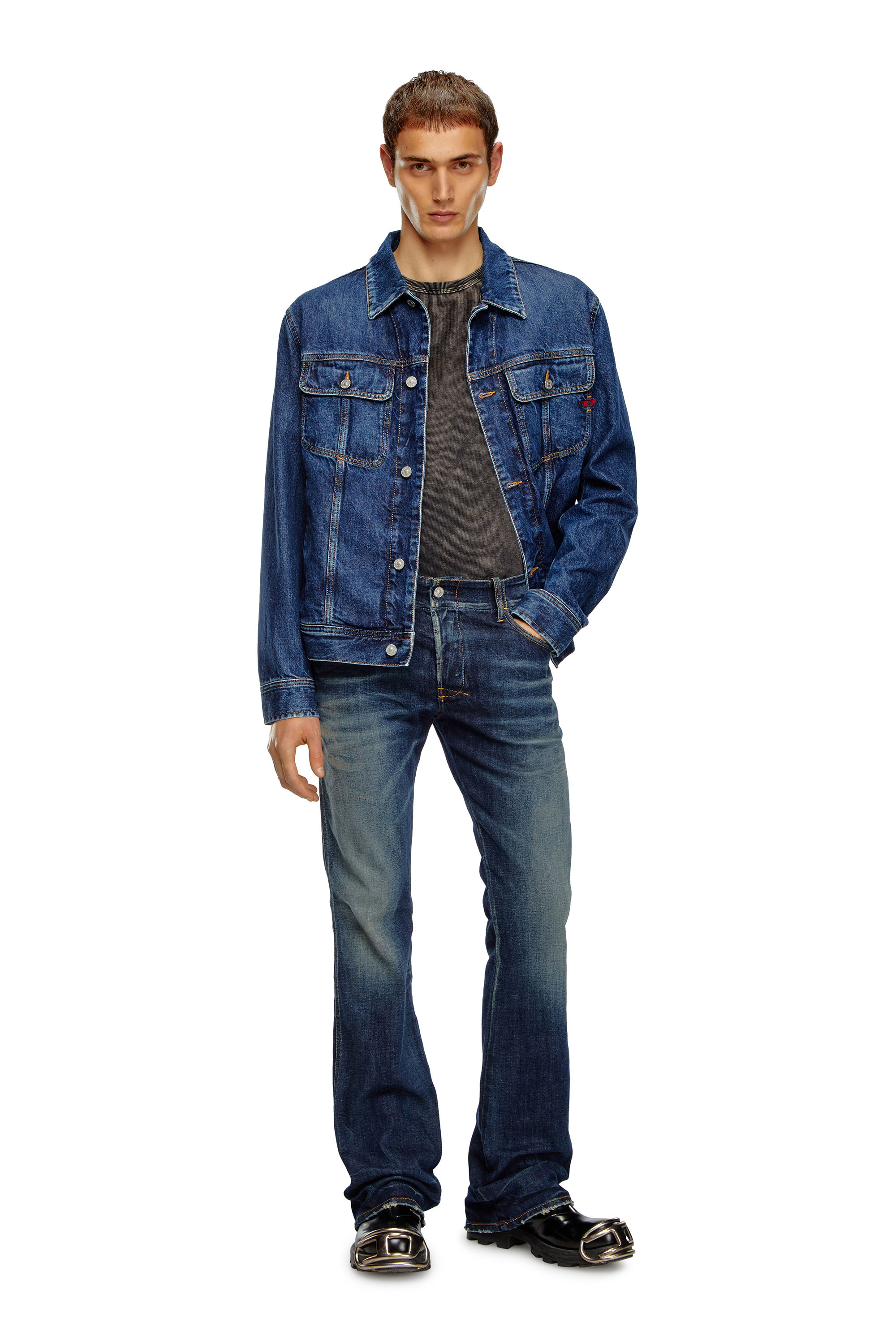 Diesel - Man's Bootcut Jeans D-Backler 09H79, Dark Blue - 2