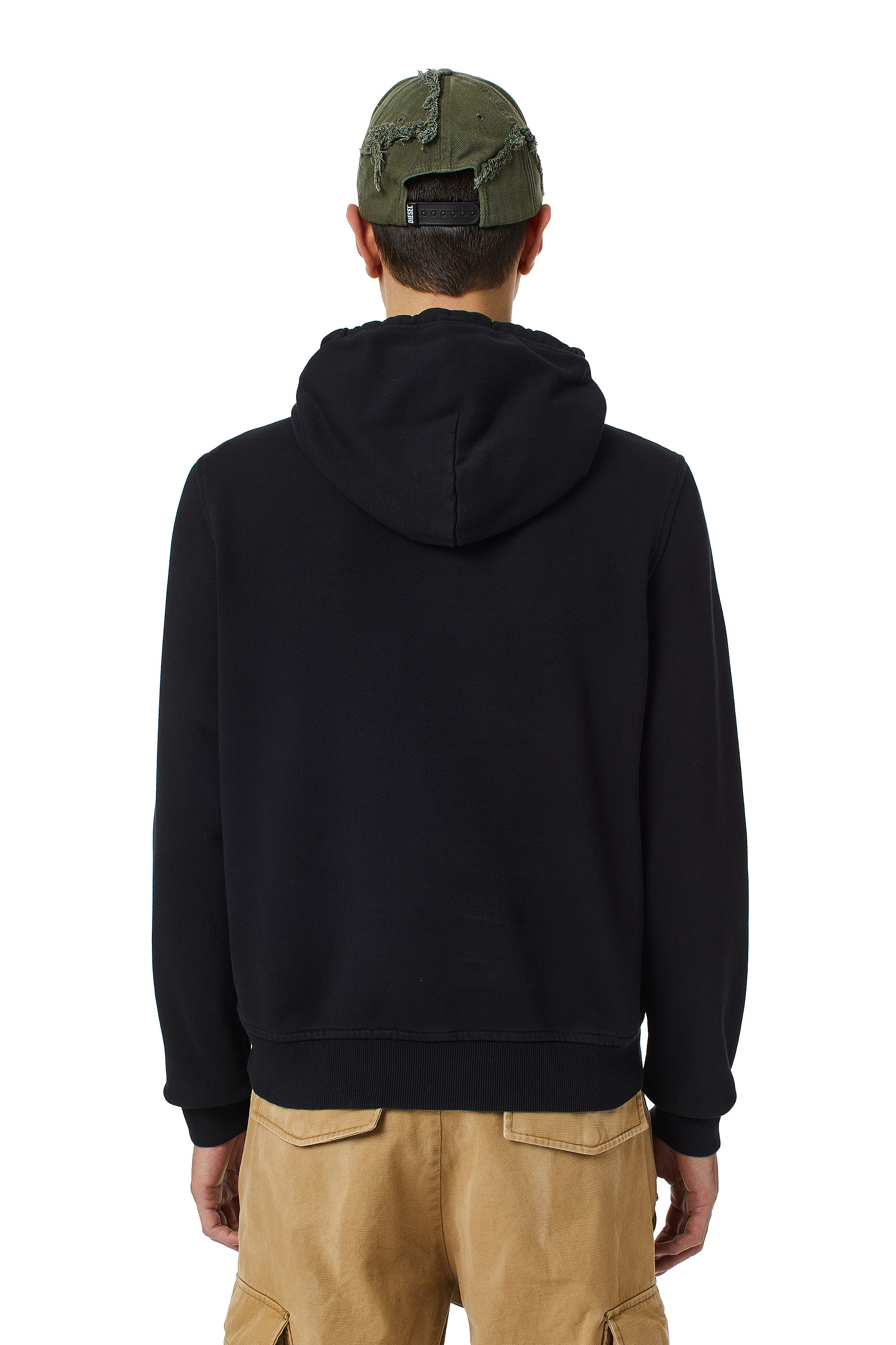 Diesel - S-GINN-HOOD-DIV, Man's Denim Division hoodie in Black - 4