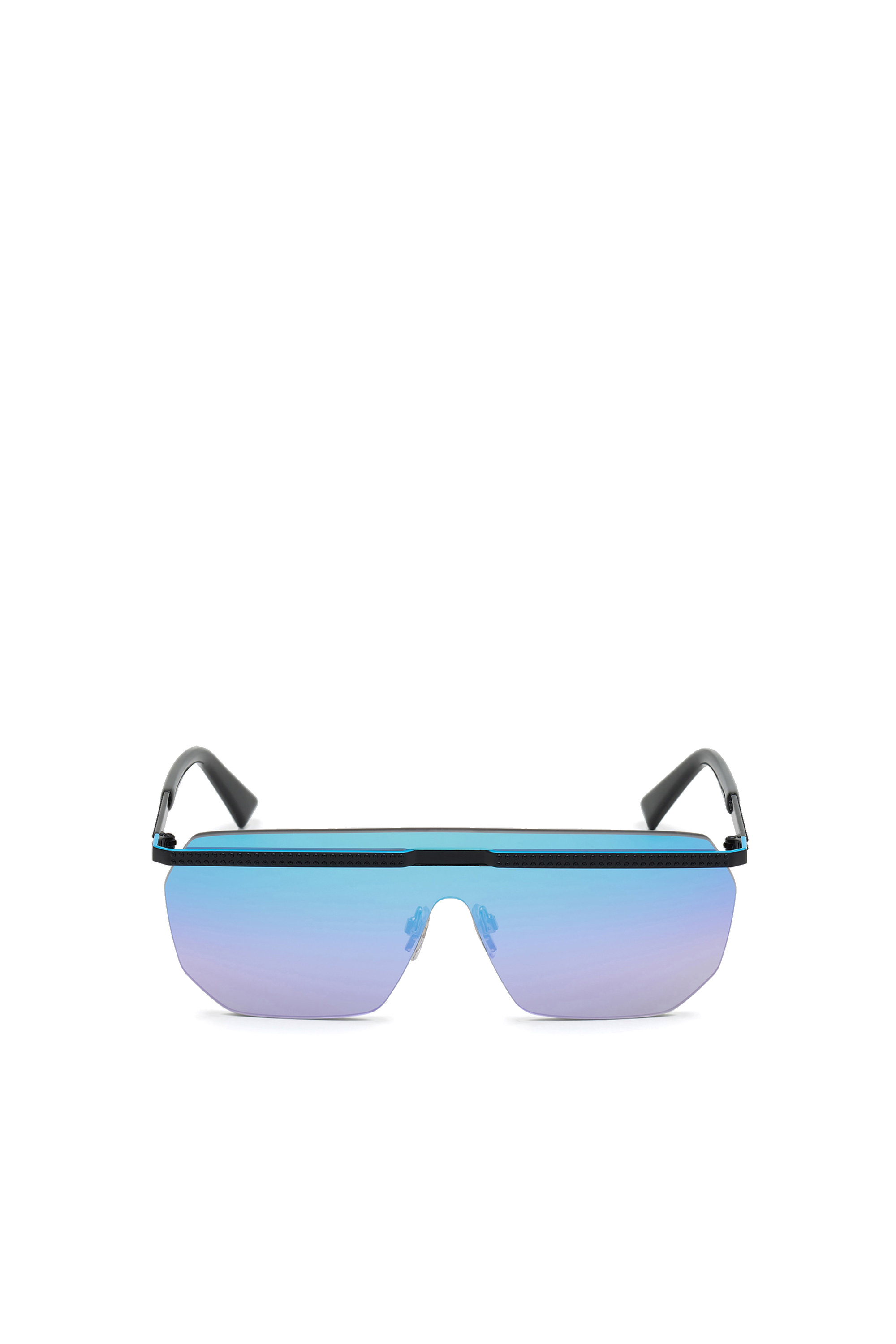 Diesel - DL0259, Unisex's Unisex wraparound with lens in raw-cut nylon in Blue - 2