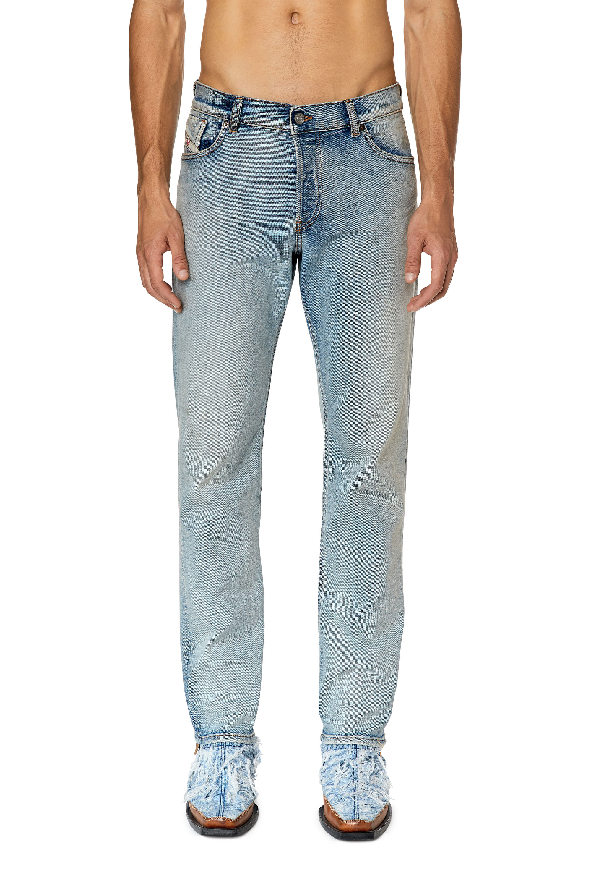 Diesel - Straight Jeans 1995 D-Sark 09E84, Man's Straight Jeans - 1995 D-Sark in Light Blue - 1