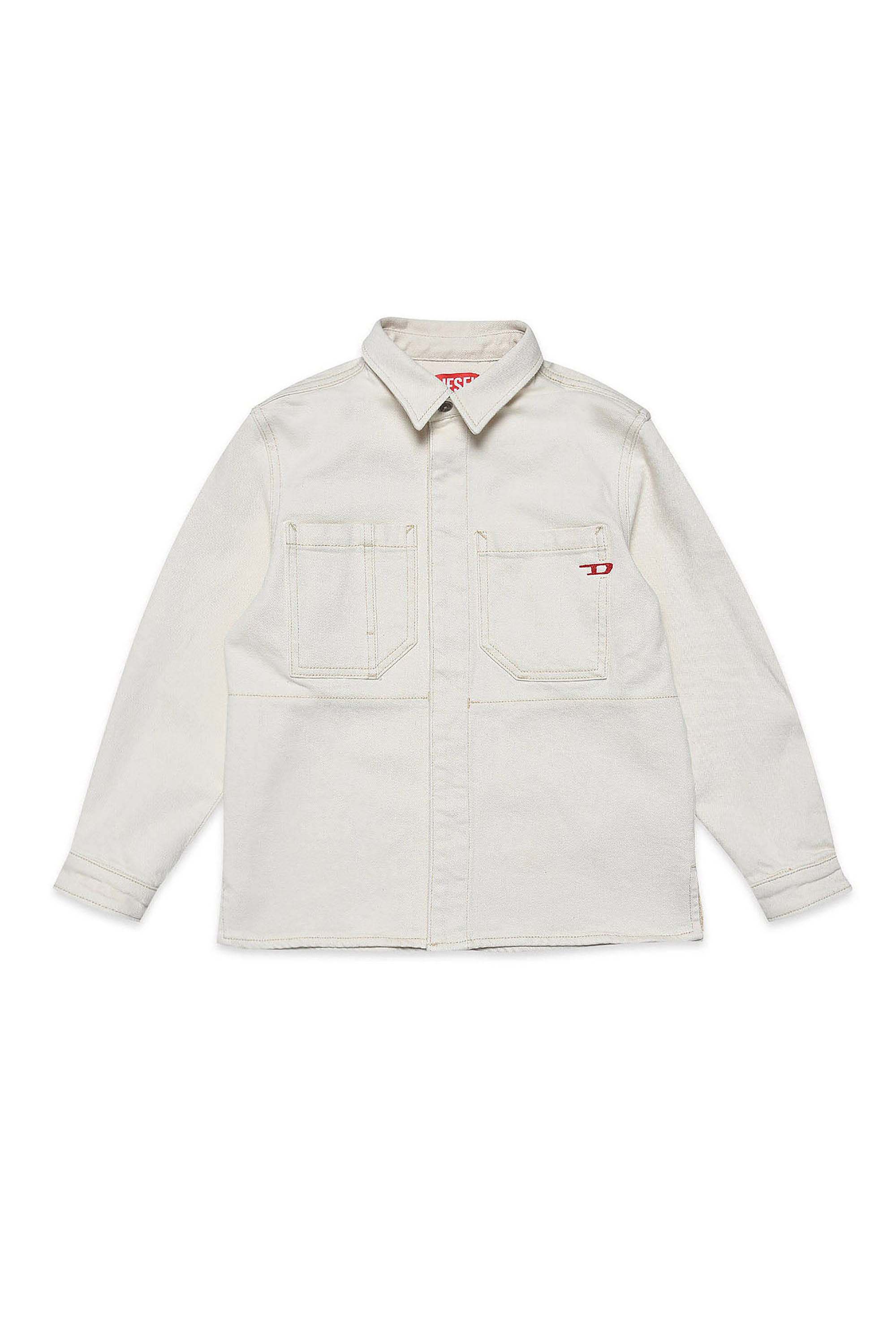 Diesel - JCHOR, Man's Denim workwear jacket in White - 1