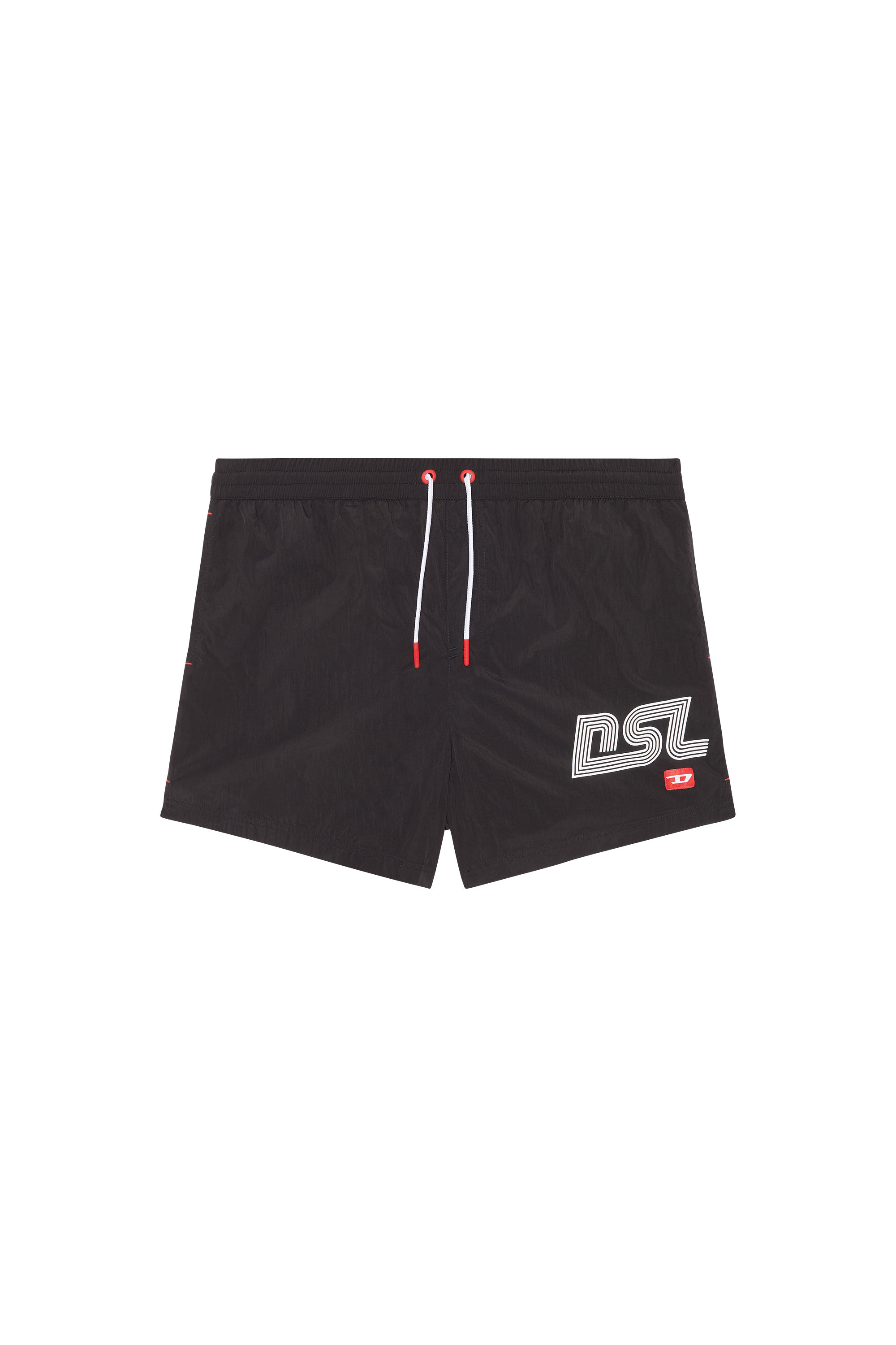 Diesel - BMBX-NICO, Man's Mid-length swim shorts with DSL print in Black - 1