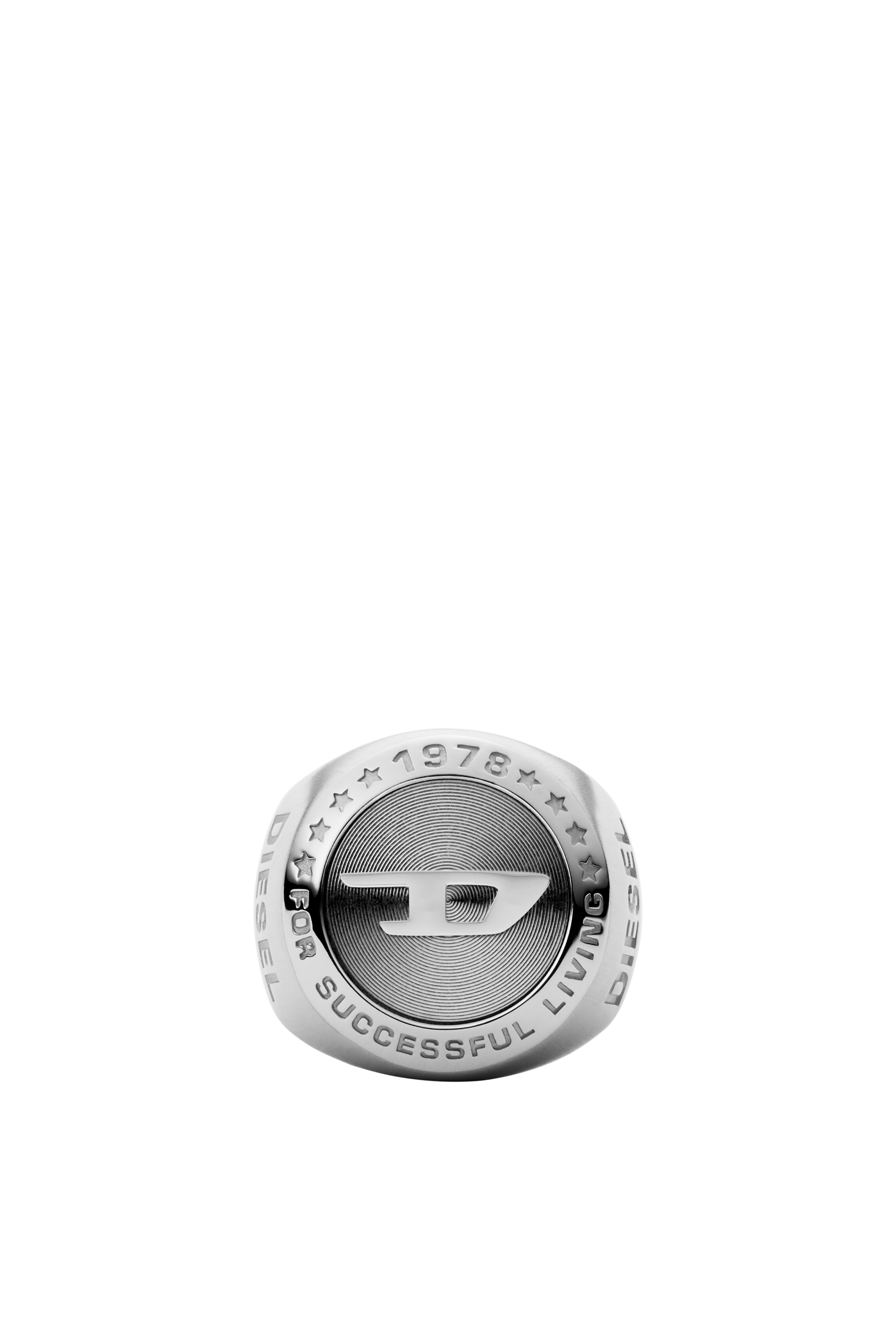 Diesel - DX1337, Man's Stainless steel signet ring in Silver - 2