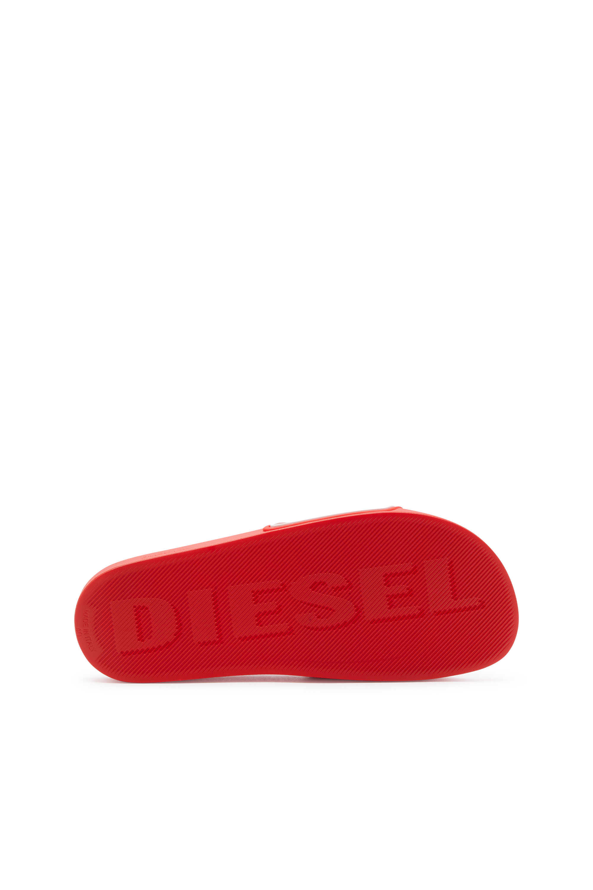 Diesel - SA-MAYEMI CC W, Woman's Sa-Mayemi-Rubber slides with embossed logo in Red - 4