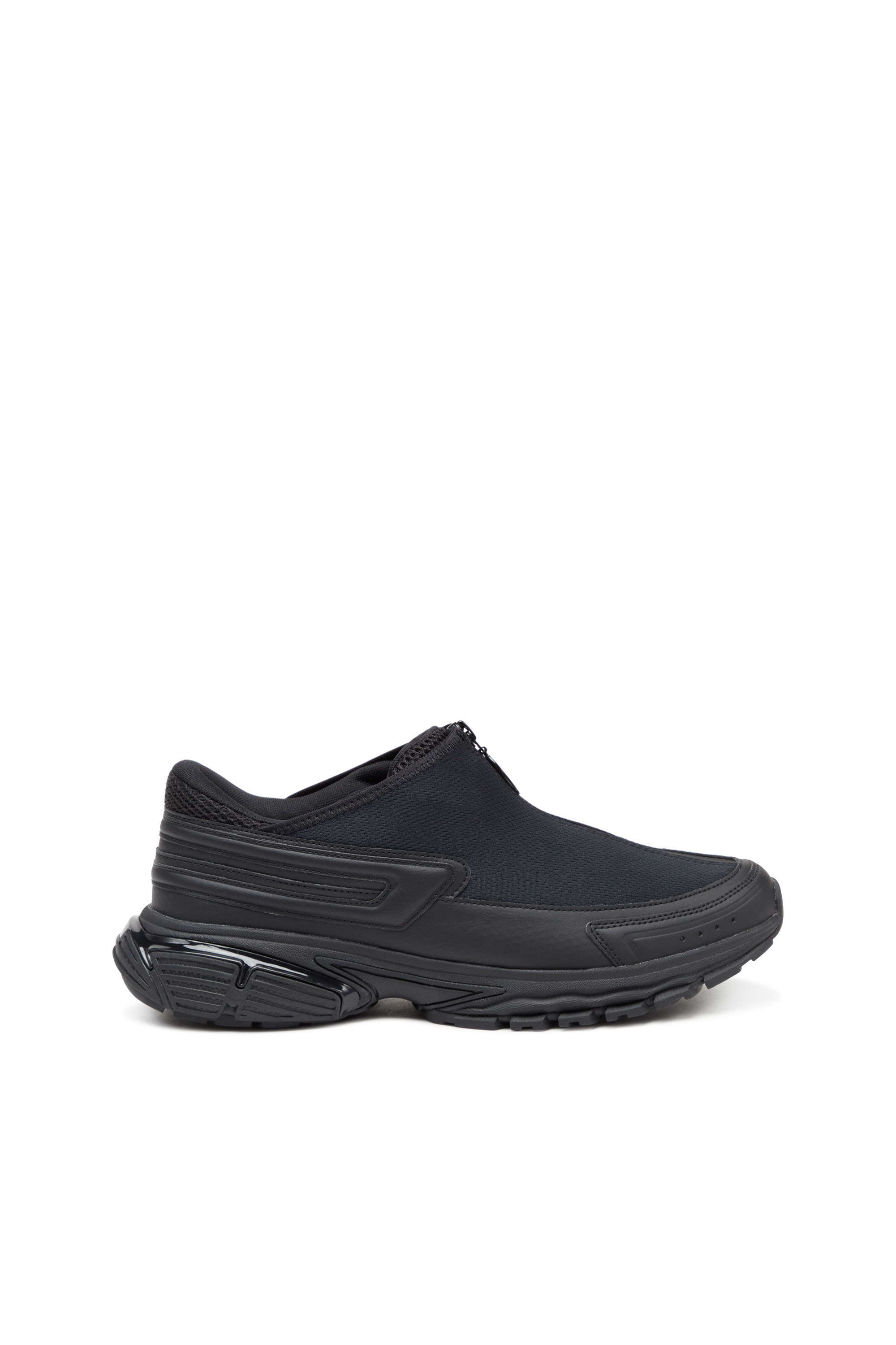 Diesel - S-SERENDIPITY PRO-X1 ZIP X, Unisex's S-Serendipity-Slip-on mesh sneakers with zip in Black - 1