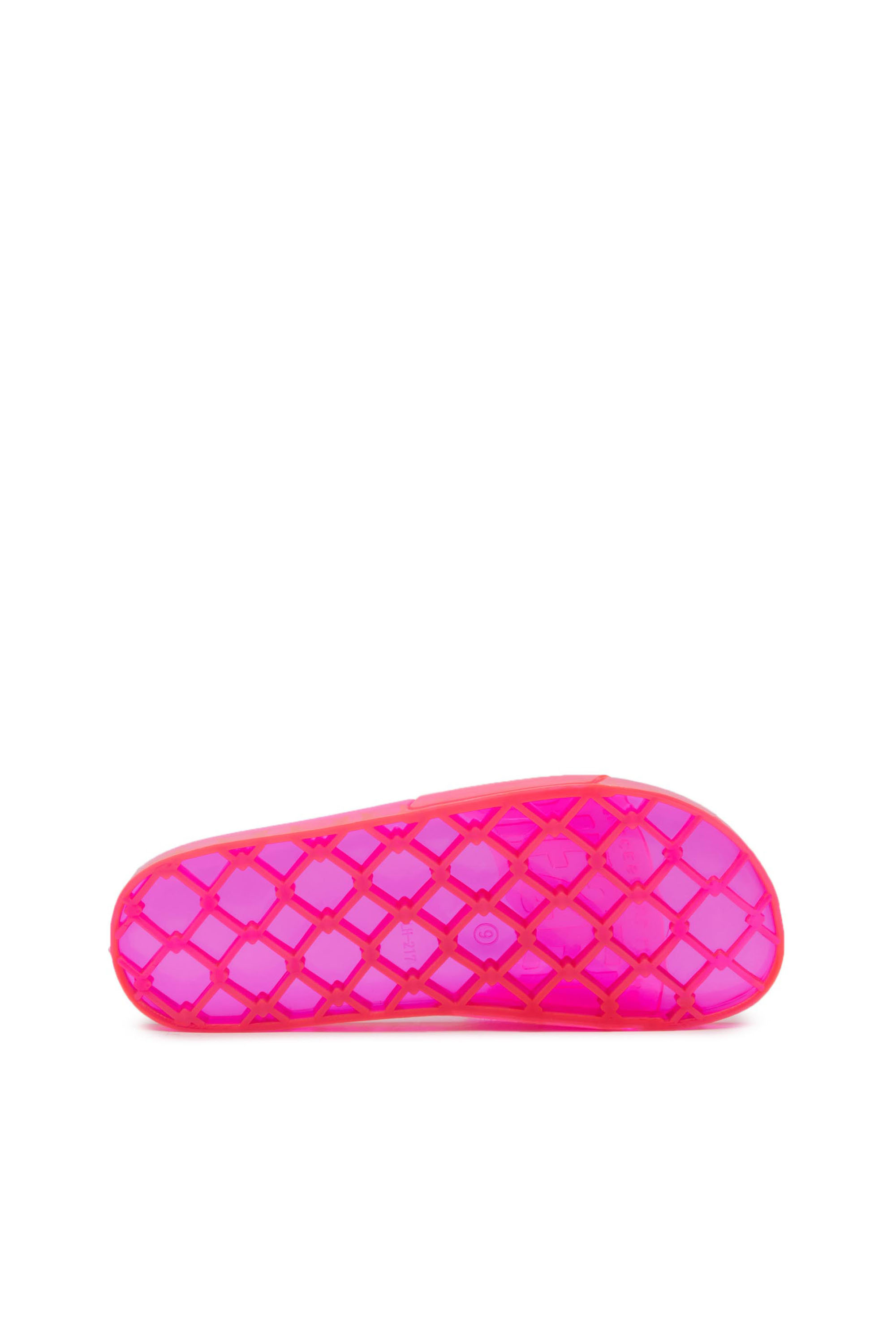 Diesel - SA-KARAIBI GL X, Woman's Sa-Karaibi-Pool slides in clear neon PVC in Pink Fluo - 4