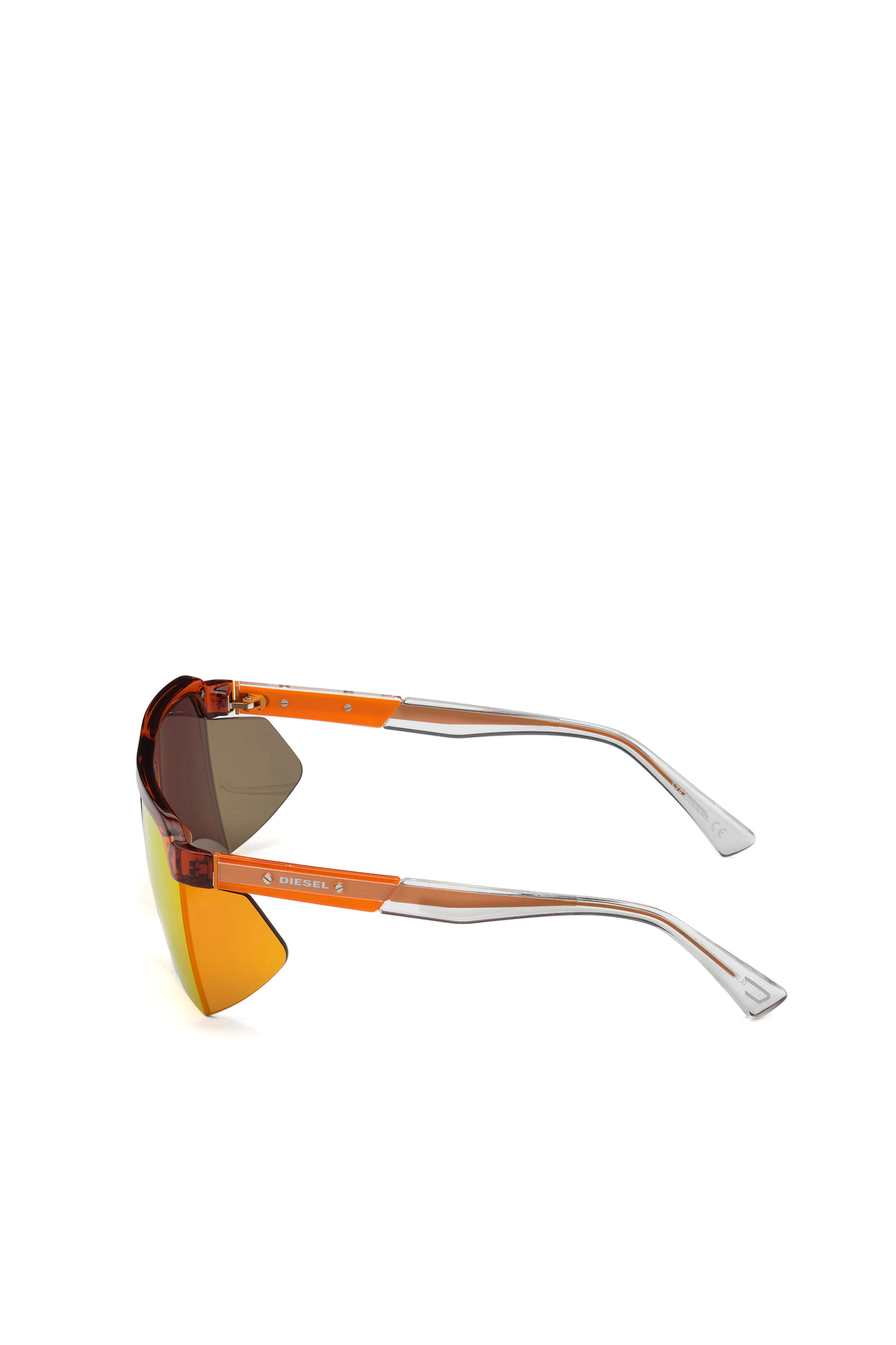 Diesel - DL0319, Man's Wraparound glasess in acetate and metal in Orange - 1