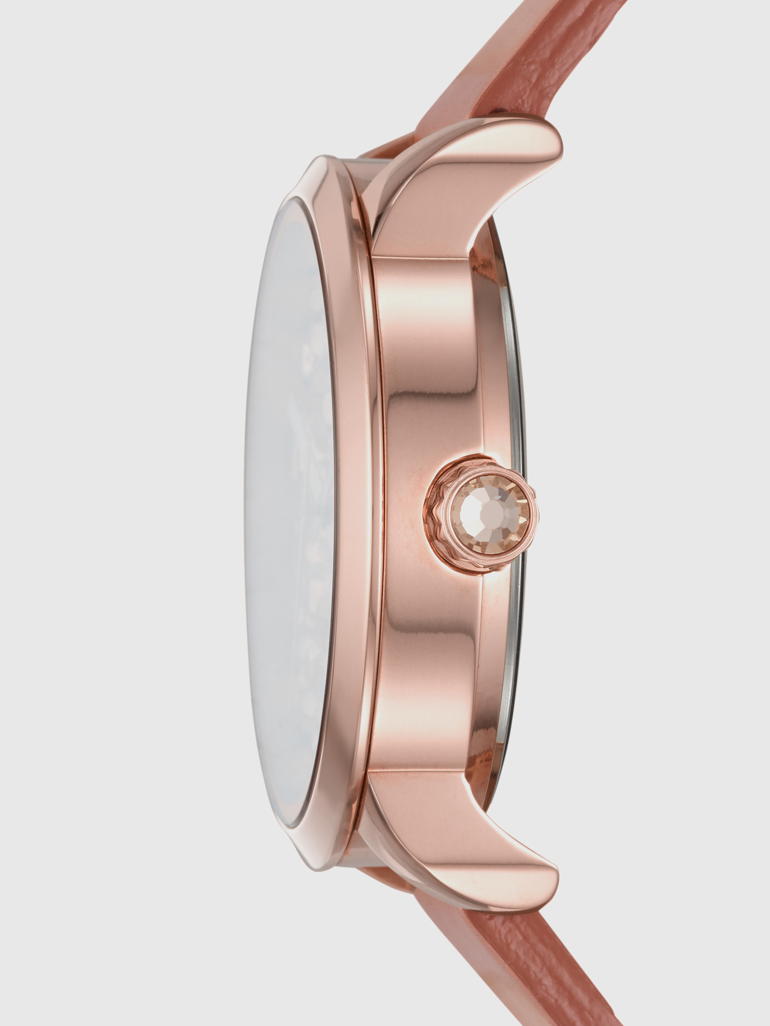 Diesel - DZ5583, Woman's Flare Rocks rose gold leather watch in Pink - 2