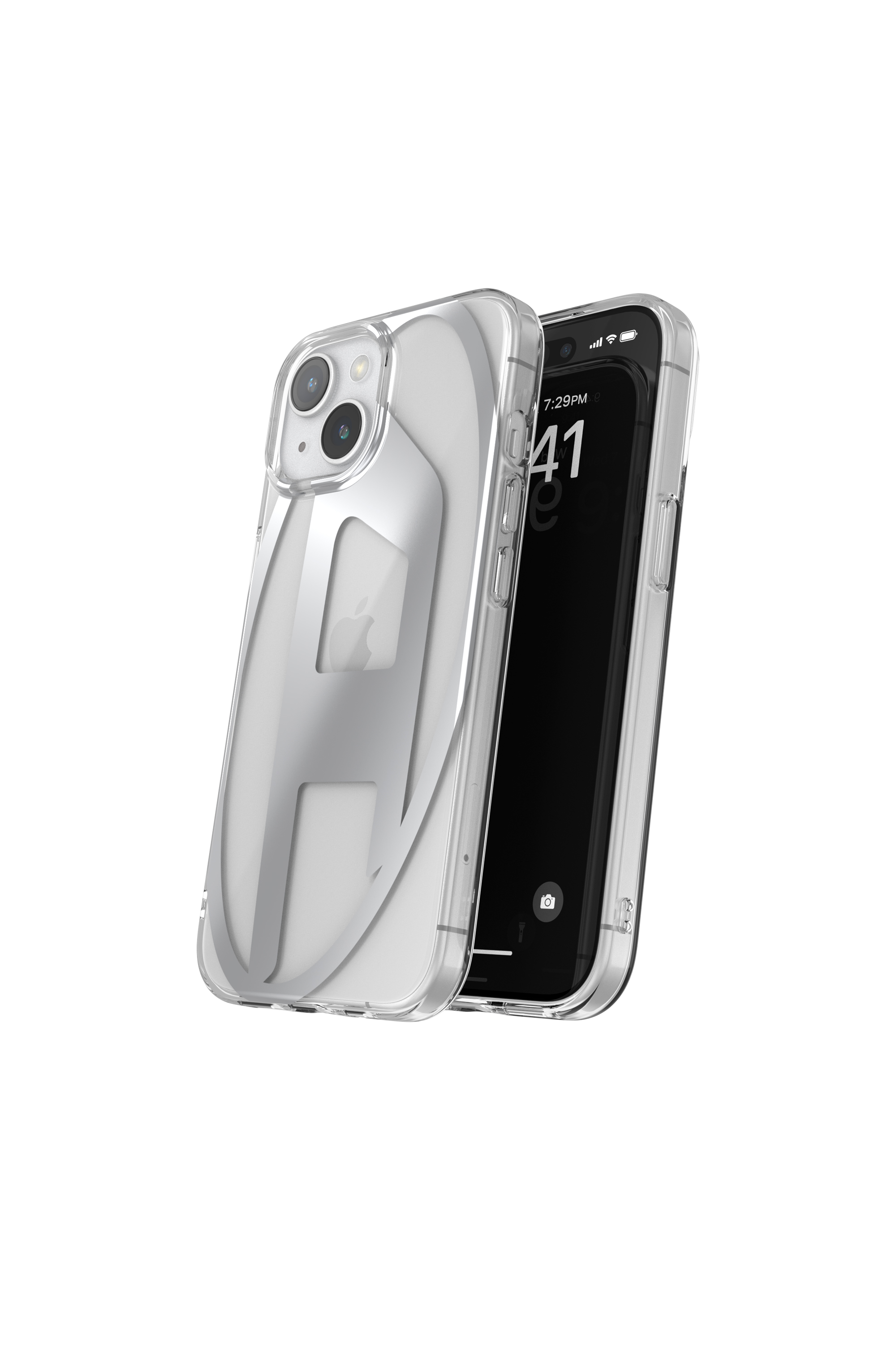 Diesel - 54201 MOULDED CASE, Unisex's Clear case D iP15 in Silver - 3