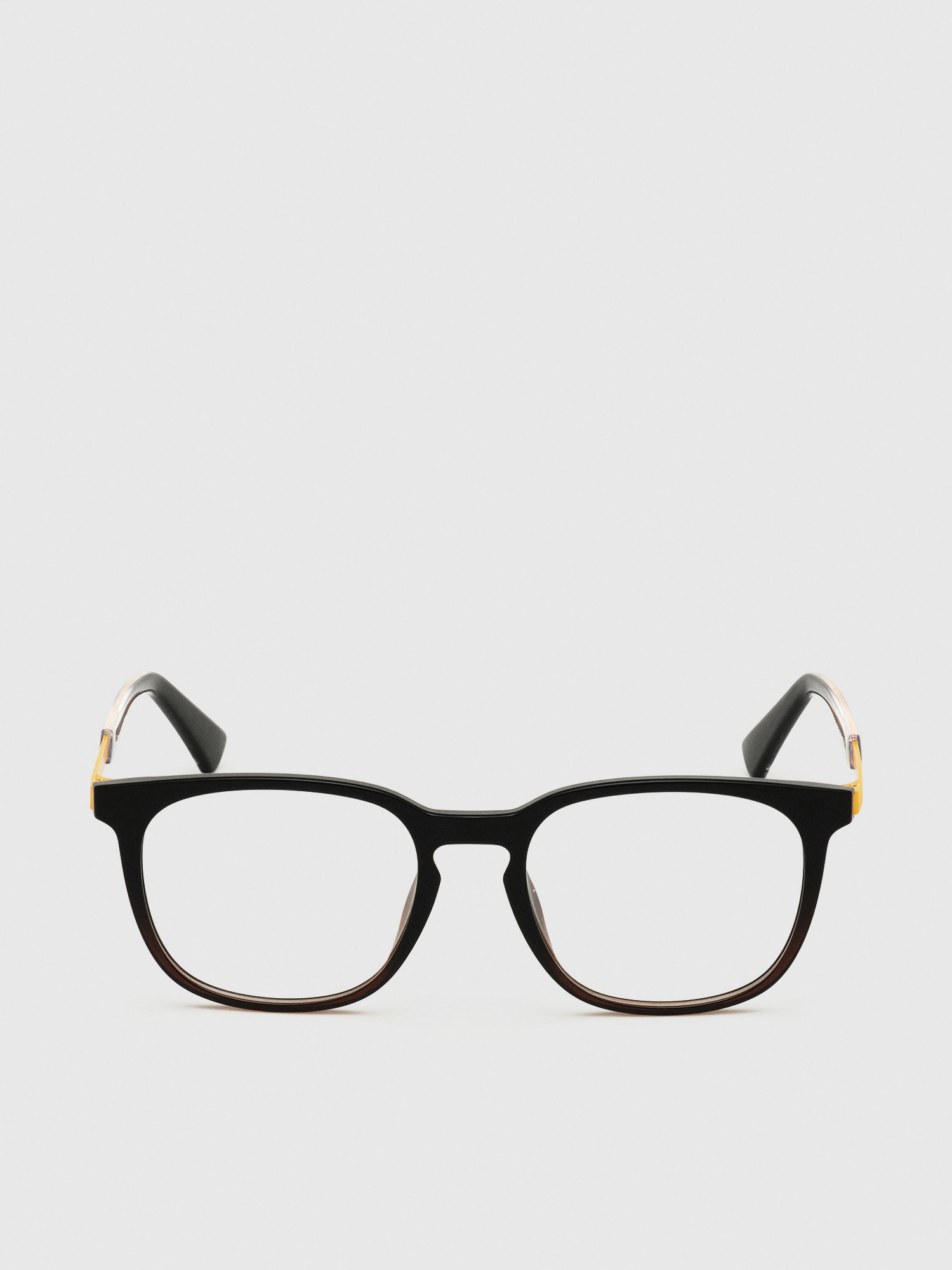 Diesel - DL5349, Unisex's Unisex eyewear with a square silhouette in Black/Yellow - 2
