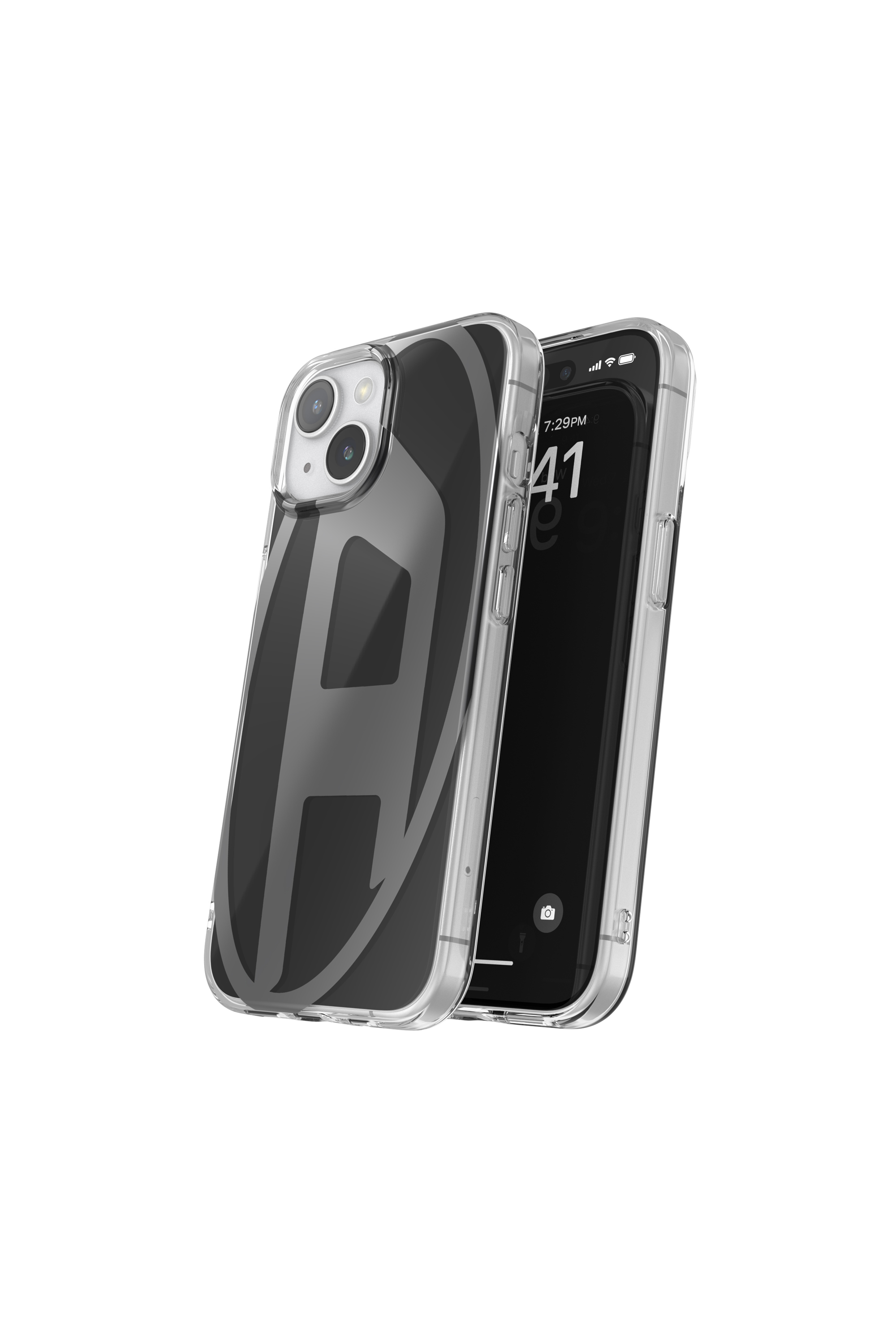Diesel - 60039 AOP CASE, Unisex's Oval D Case for iP 15 in Black - 3