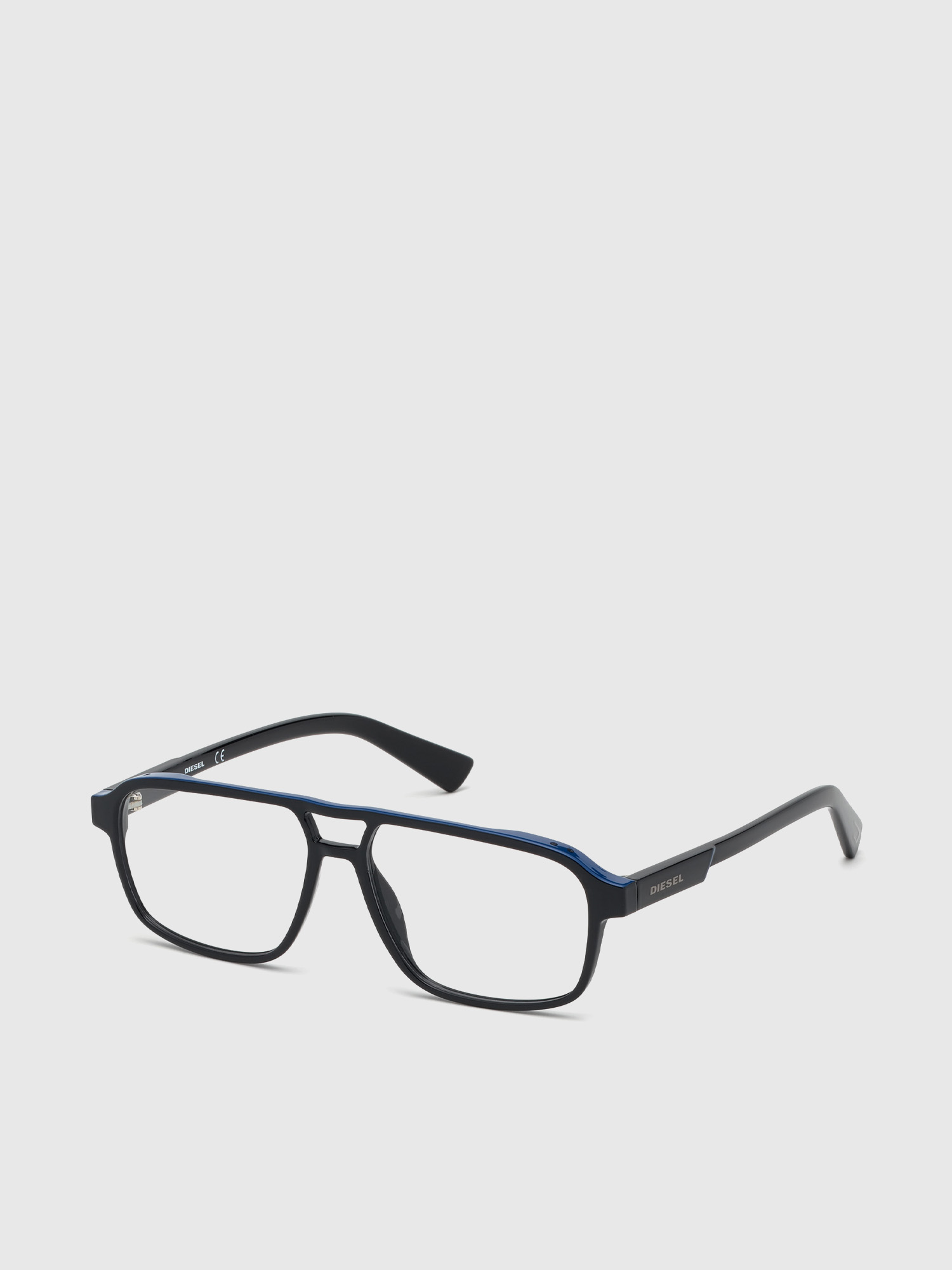 Diesel - DL5309, Man's Navigator eyeglasses with double bridge in Black - 2