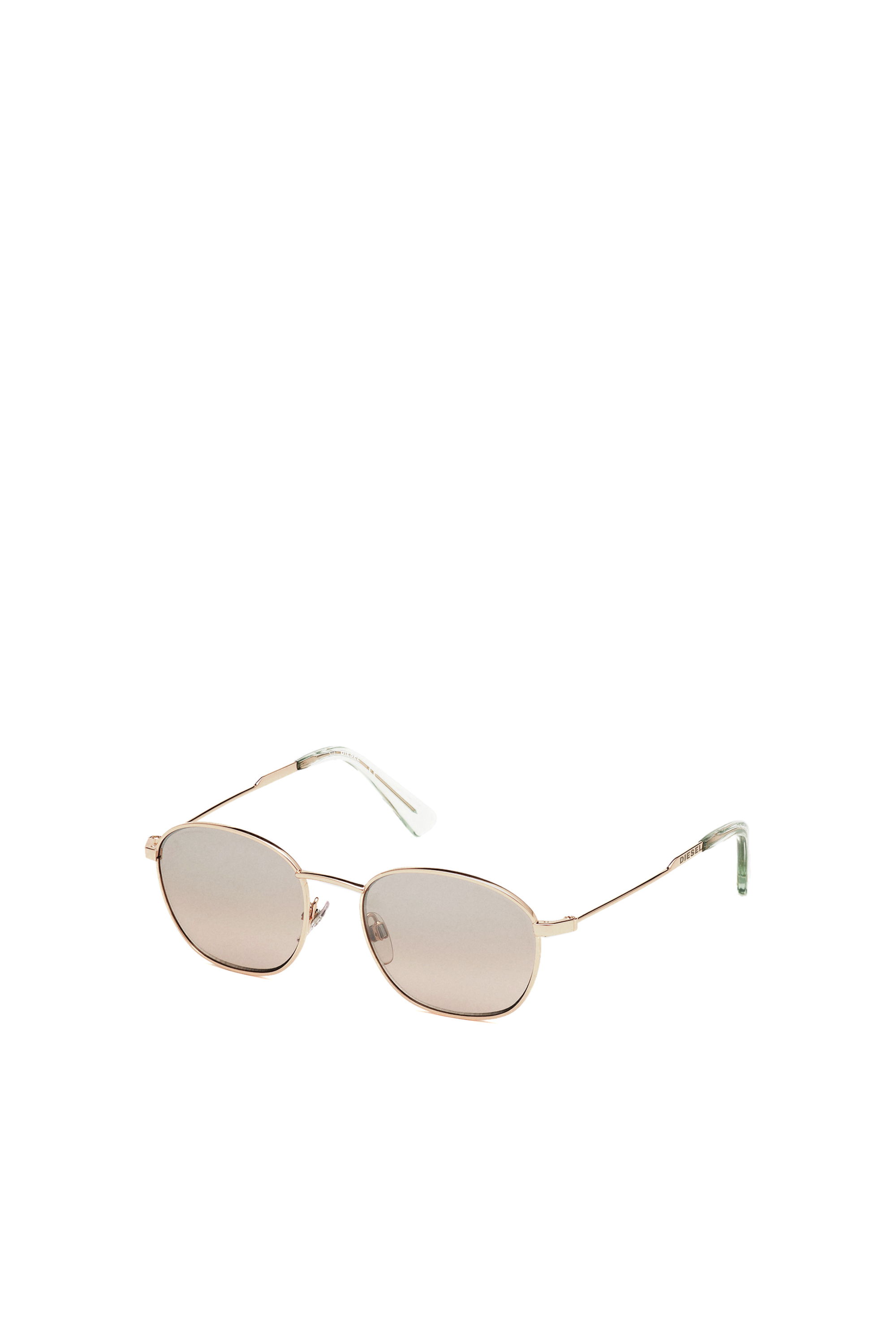 Diesel - DL0307, Unisex's Unisex sunglasses with rounded silhouette in Face Powder - 3