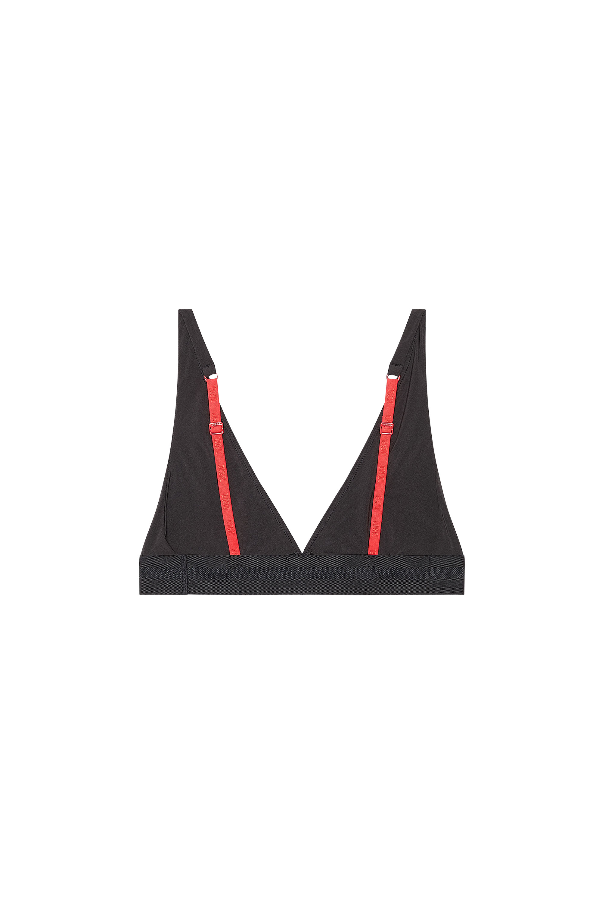 Diesel - UFSB-JANYS-D, Woman's Triangle bralette with rhinestone logo in Black - 2