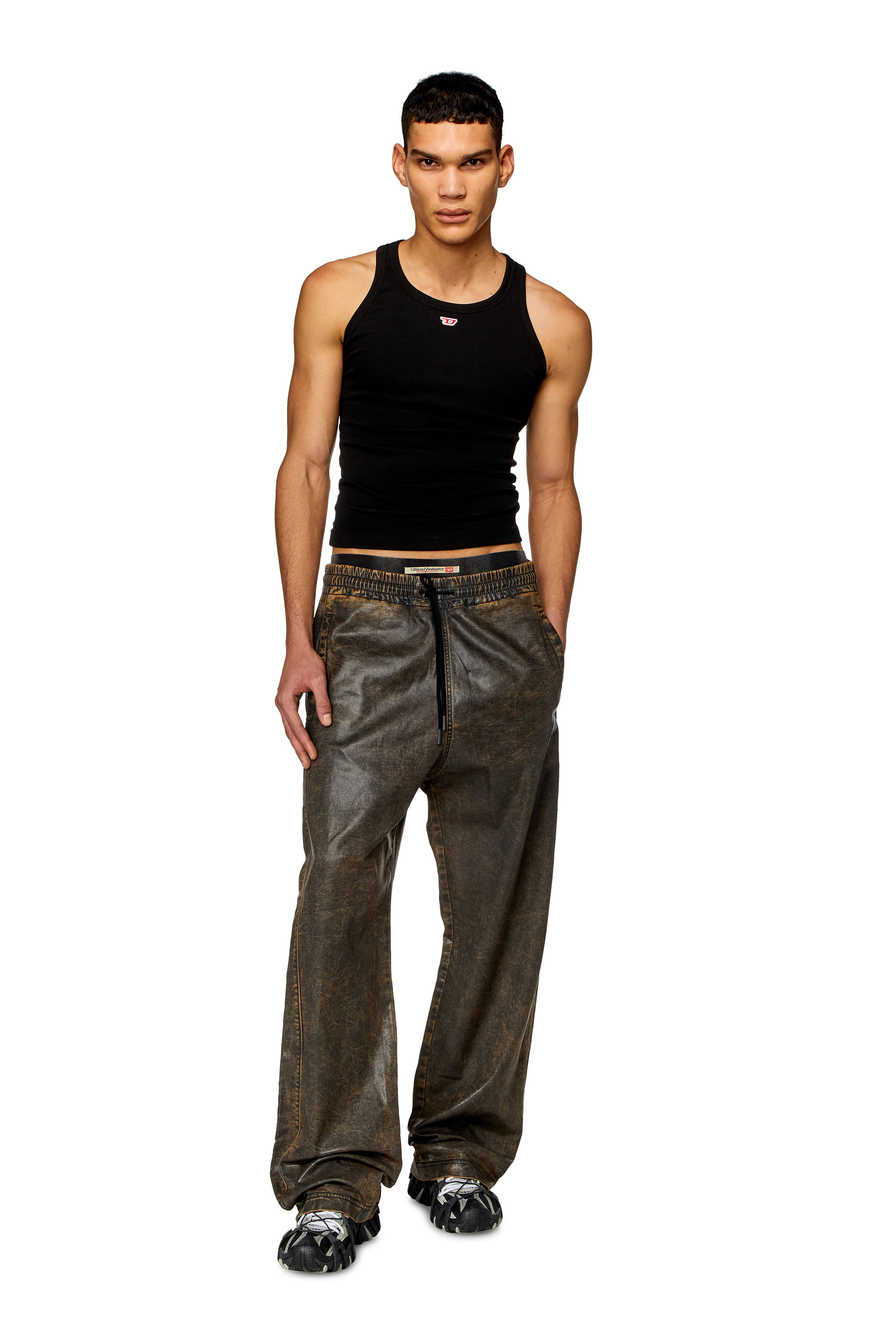 Diesel - Unisex's Relaxed D-Martyans Track Denim 068KR, Black/Brown - 2