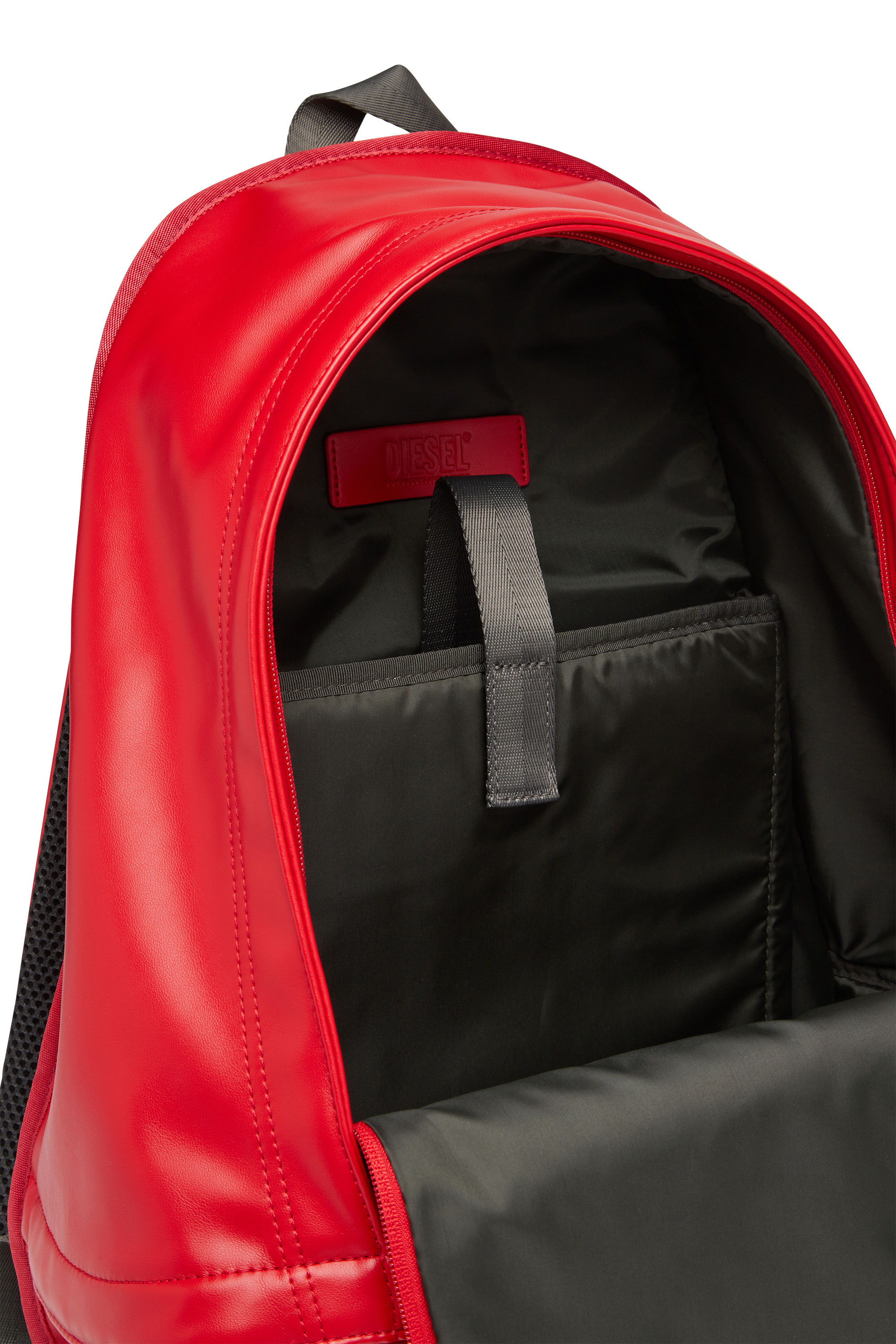 Diesel - RAVE BACKPACK, Man's Rave Backpack - Backpack in recycled materials in Red - 4
