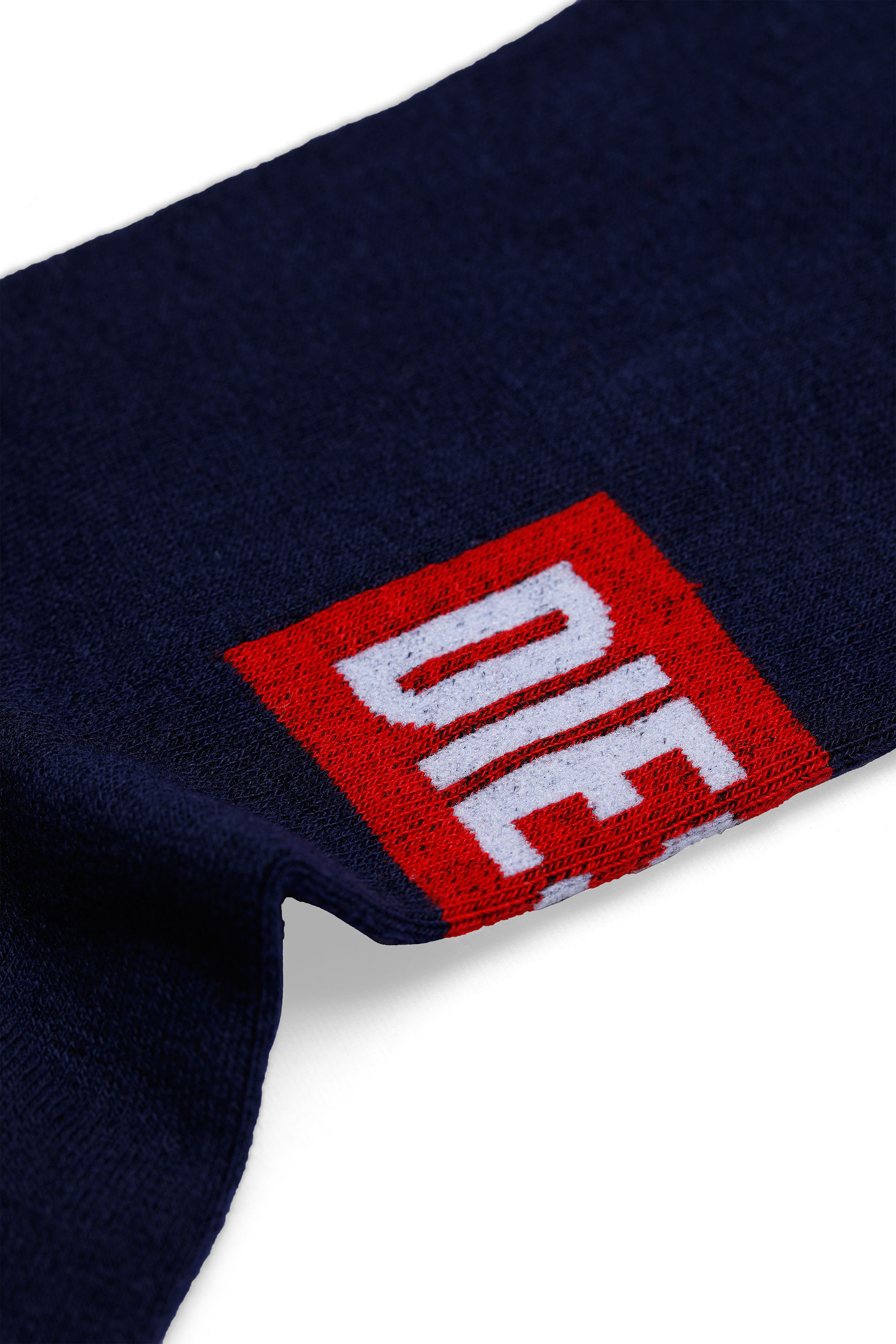 Diesel - SKM-RAY, Man's Socks with front Diesel logo in Dark Blue - 2