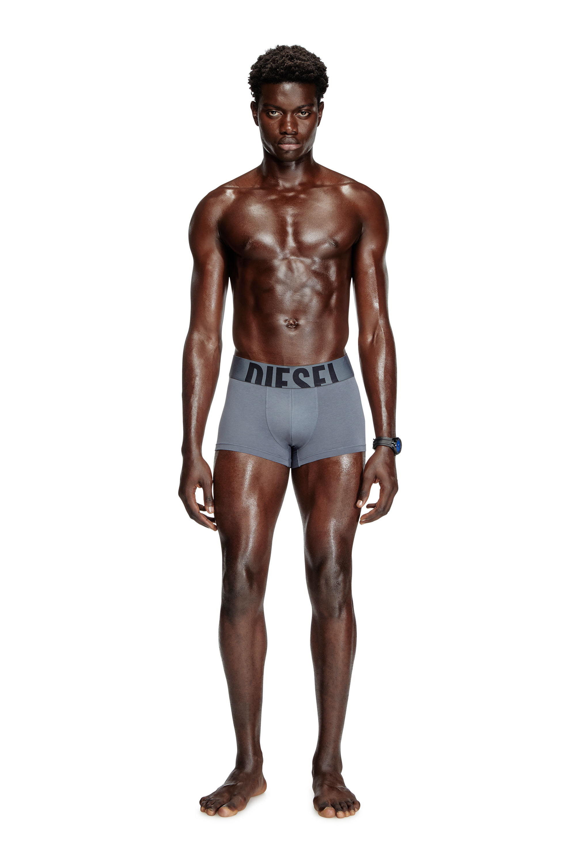 Diesel - UMBX-DAMIENTHREEPACK-5.5EL, Man's Three-pack boxer briefs in stretch cotton in Red/Grey - 2