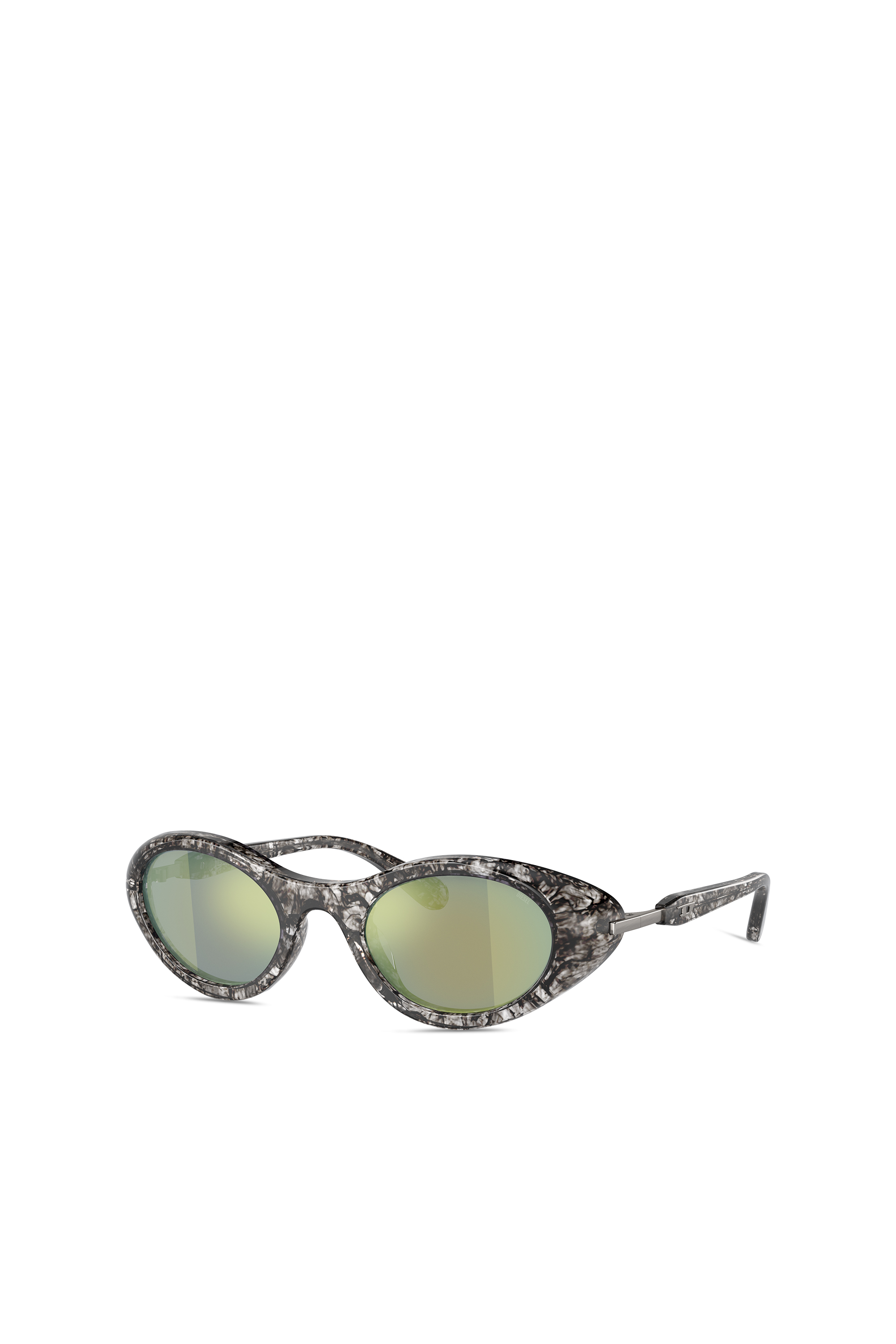 Diesel - 0DL2004, Unisex's Wrap-around shape sunglasses in Smoke Havana/Peacock - 1