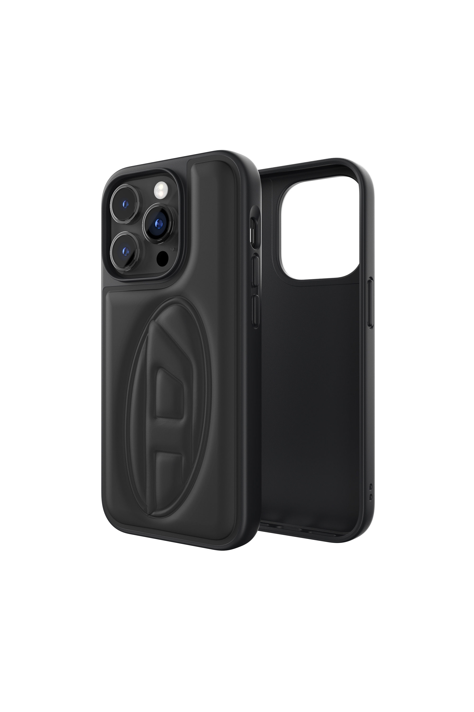 Diesel - 53407 MOULDED CASE, Unisex's Moulded case D logo for iPhone 14 Pro in Black - 1