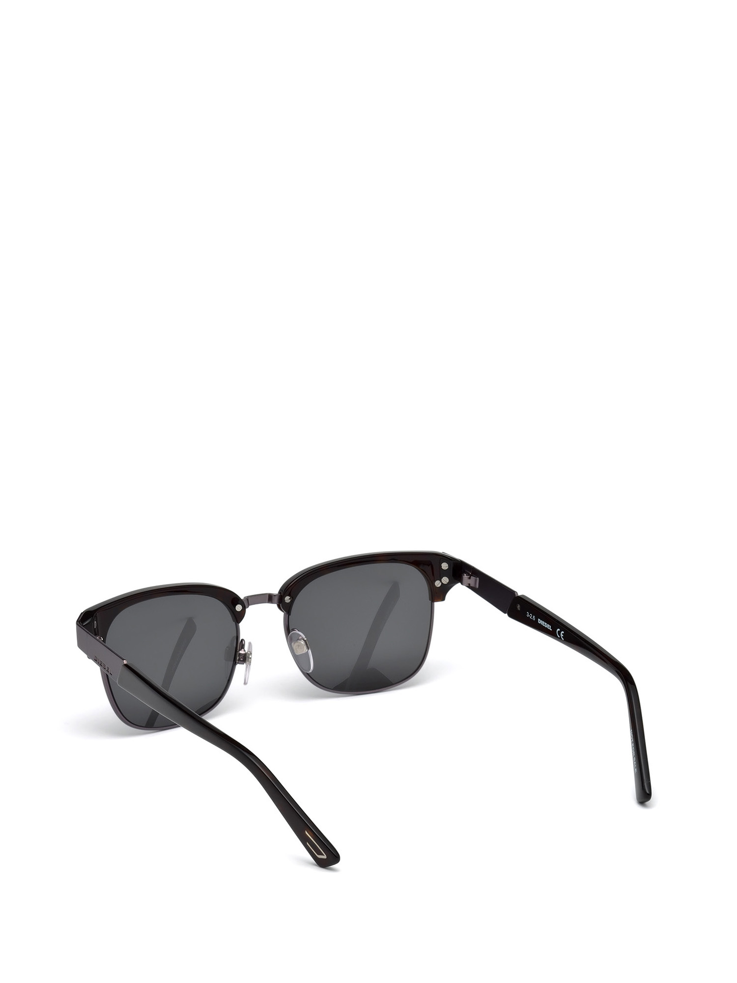 Diesel - DL0235, Unisex's Iconic metal bridge eyewear in Brown - 2