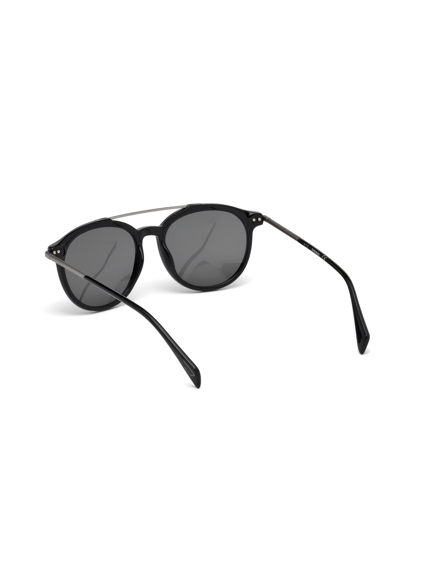 Diesel - DM0188, Unisex's Vintage look eyewear with metal details in Black - 2