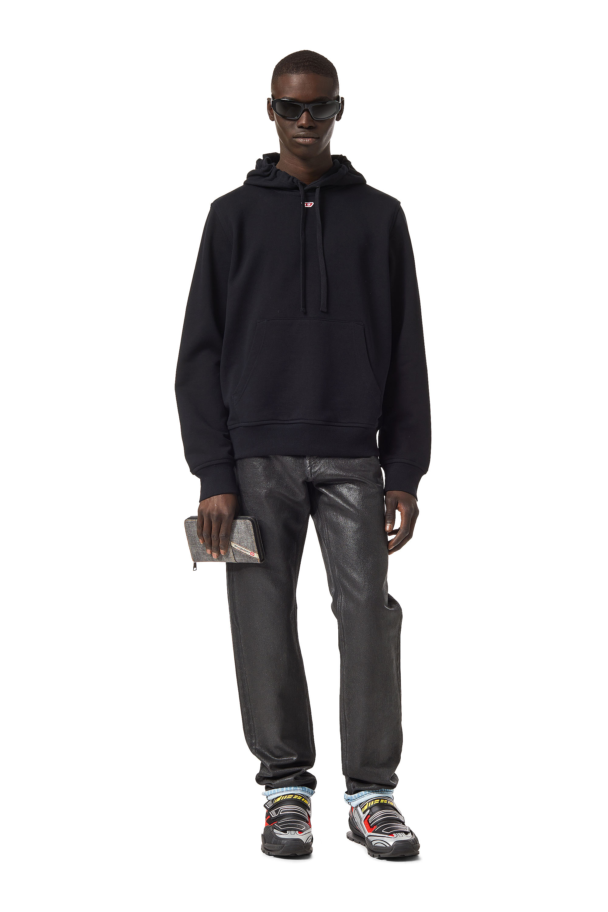 Diesel - S-GINN-HOOD-D, Man's Hoodie with D logo in Black - 2