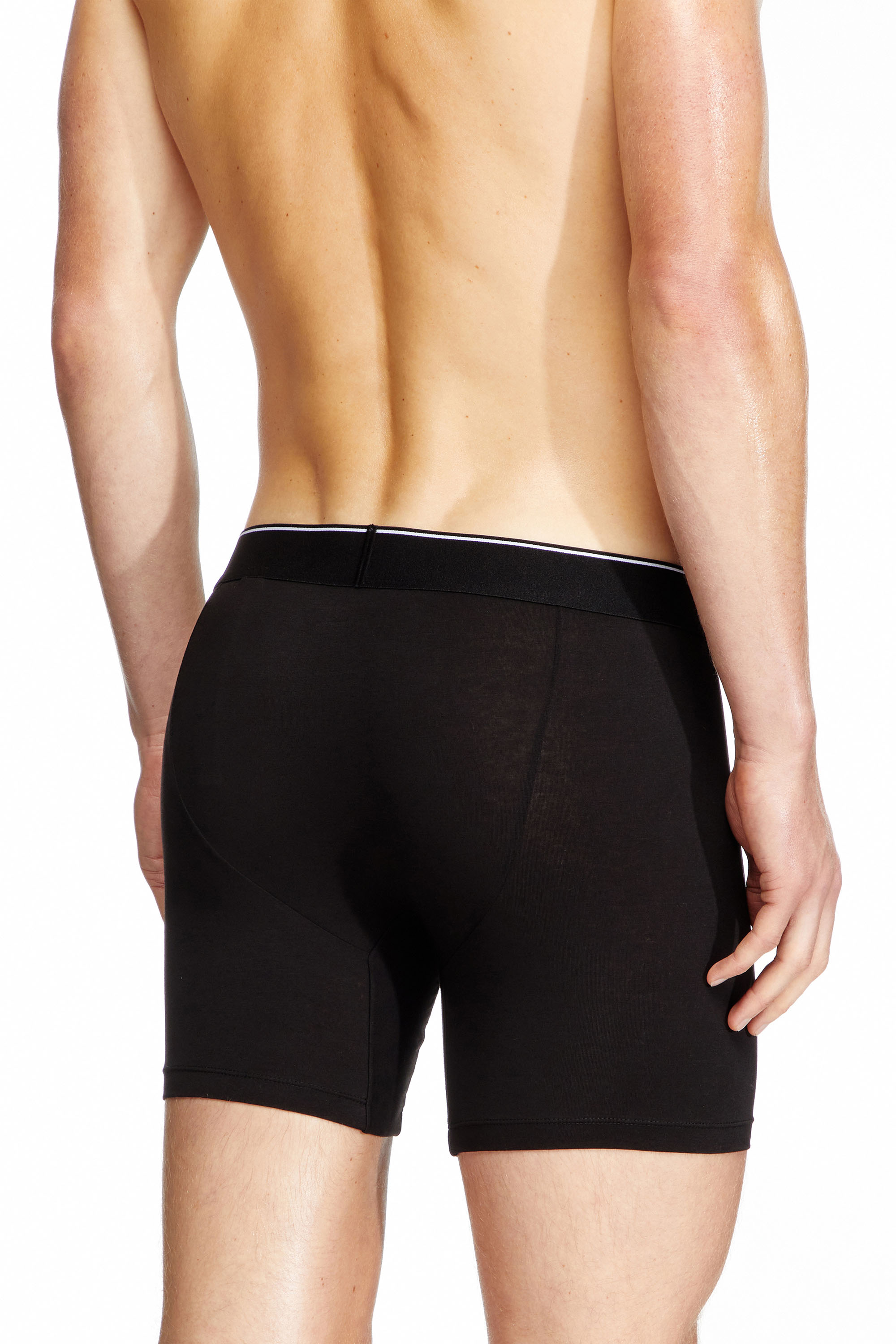 Diesel - MAX-3PACK, Man's Three-pack stretch cotton boxer briefs in Black - 4