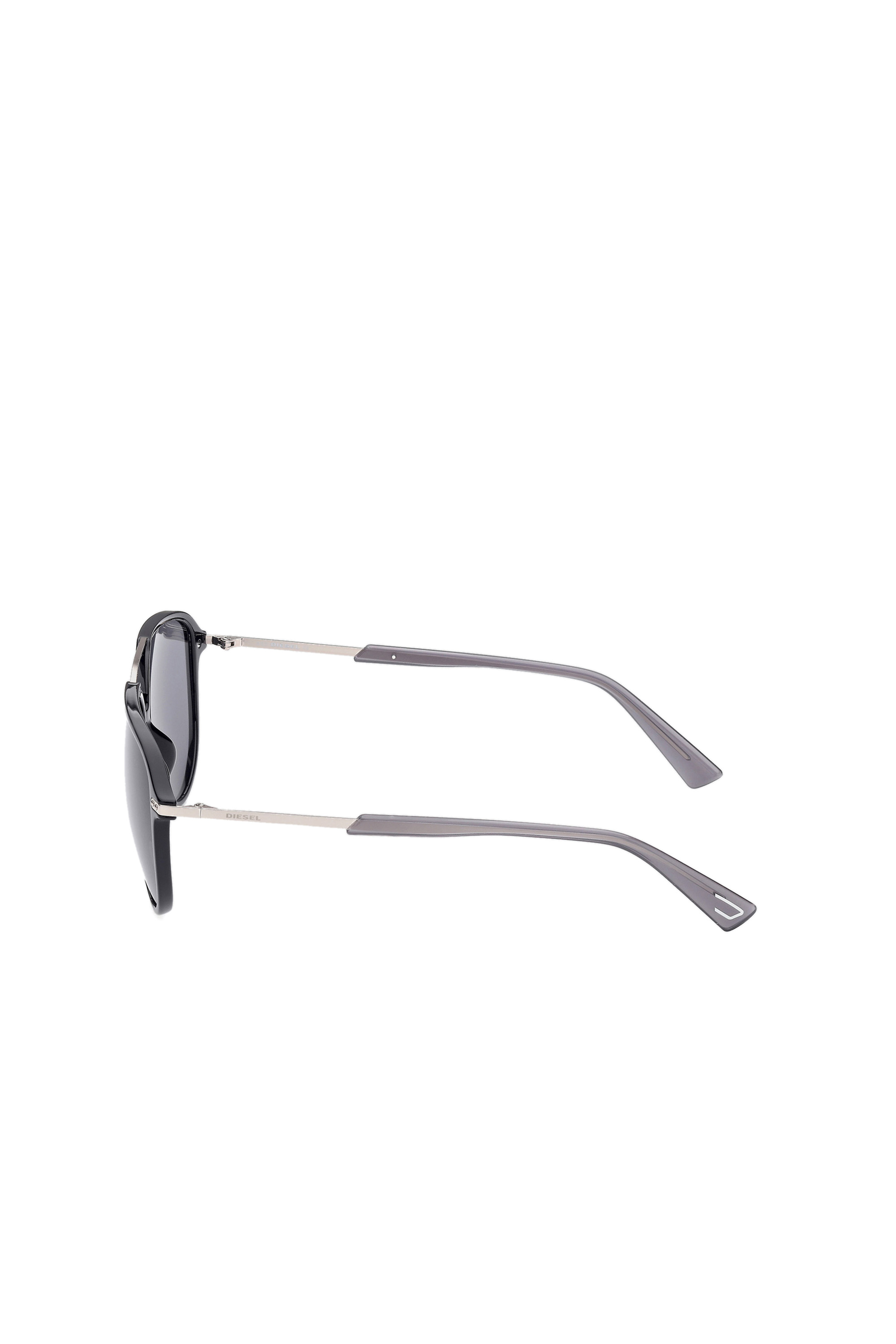 Diesel - DL0352, Man's Pilot sunglasses on a combo construction in Black - 1