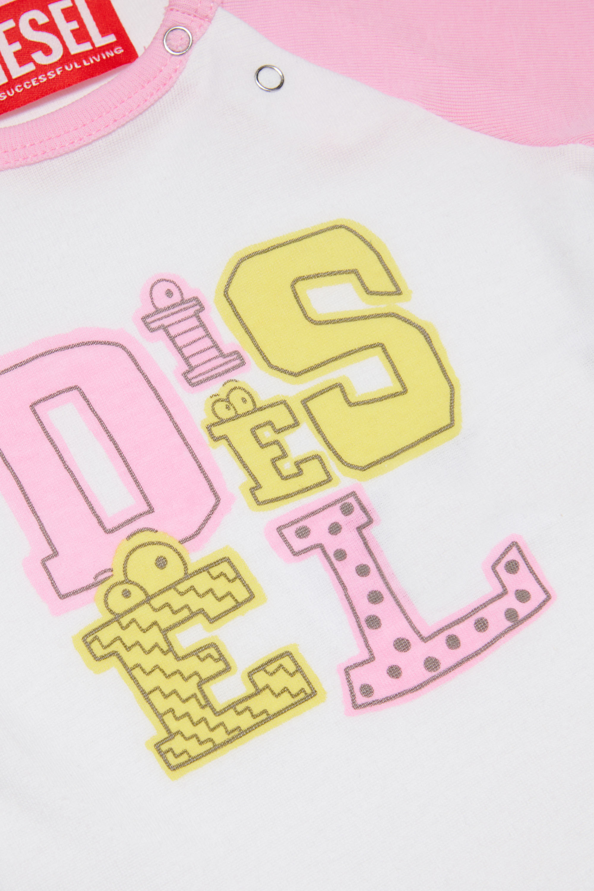 Diesel - UMPLA-NB, Unisex's Bodysuit with Diesel graphic in Pink - 4