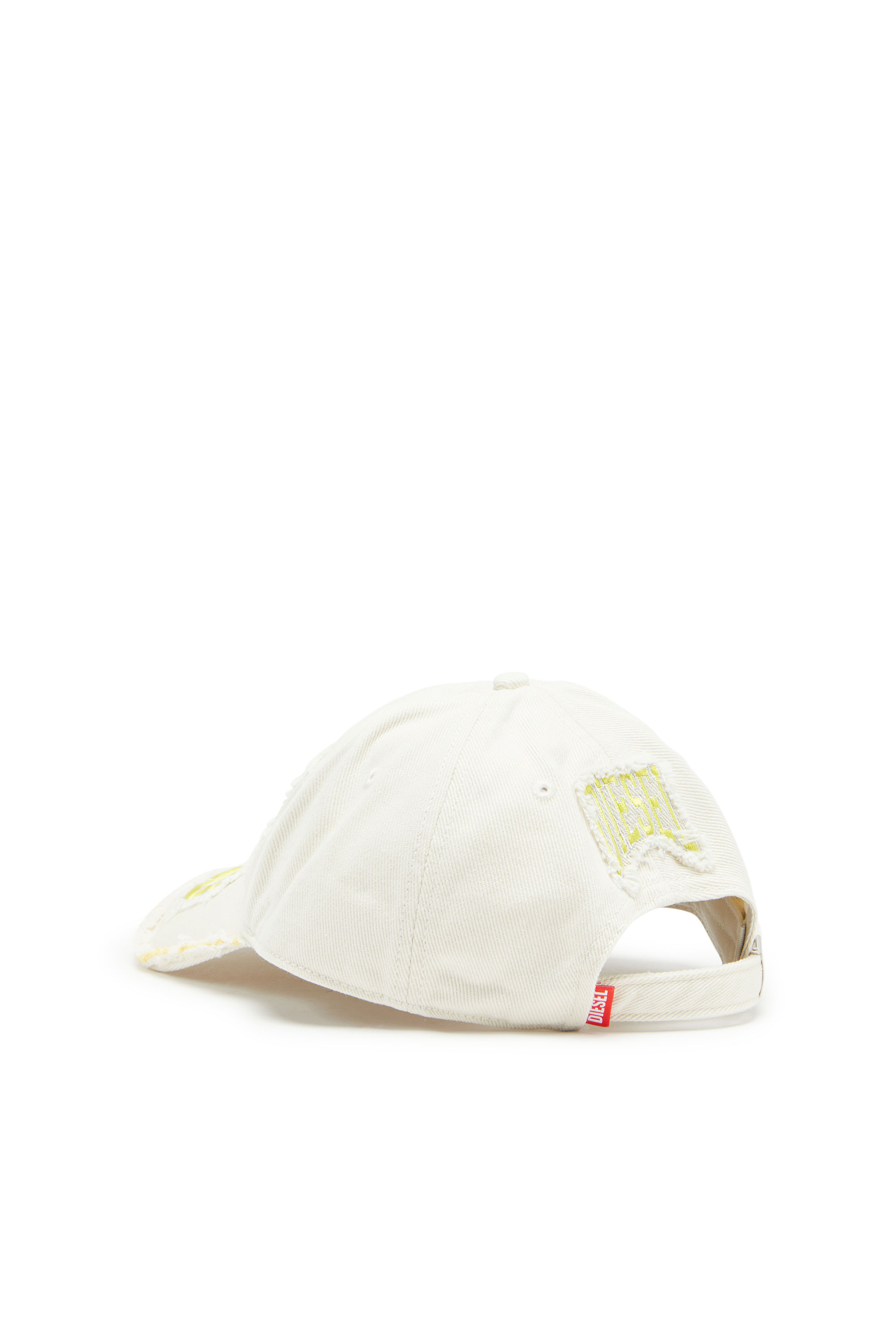 Diesel - C-GUS, Man's Baseball cap with embroidered patches in White - 2