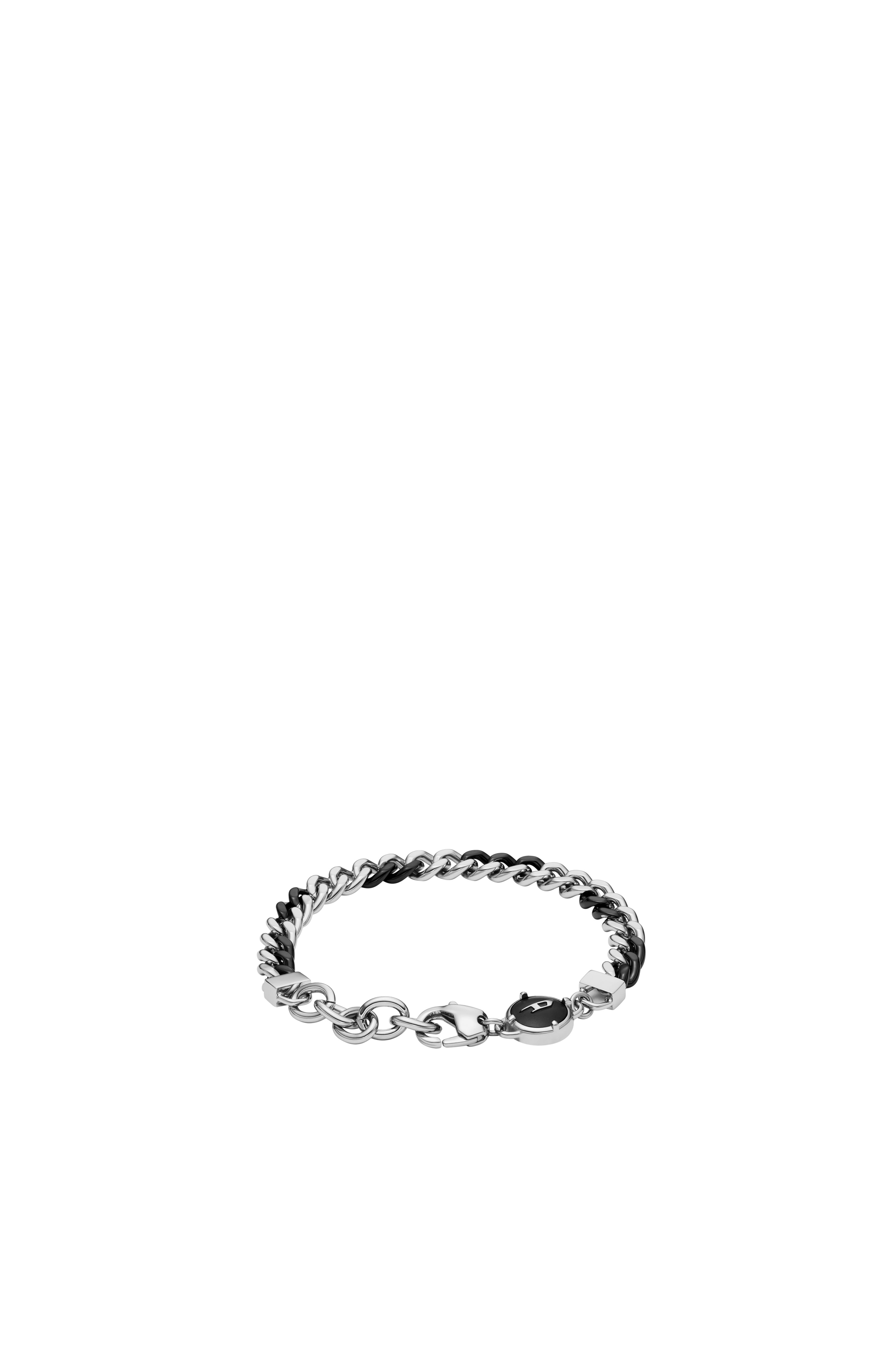 Diesel - DX1498, Unisex's Two-Tone stainless steel chain bracelet in Silver/Black - 2