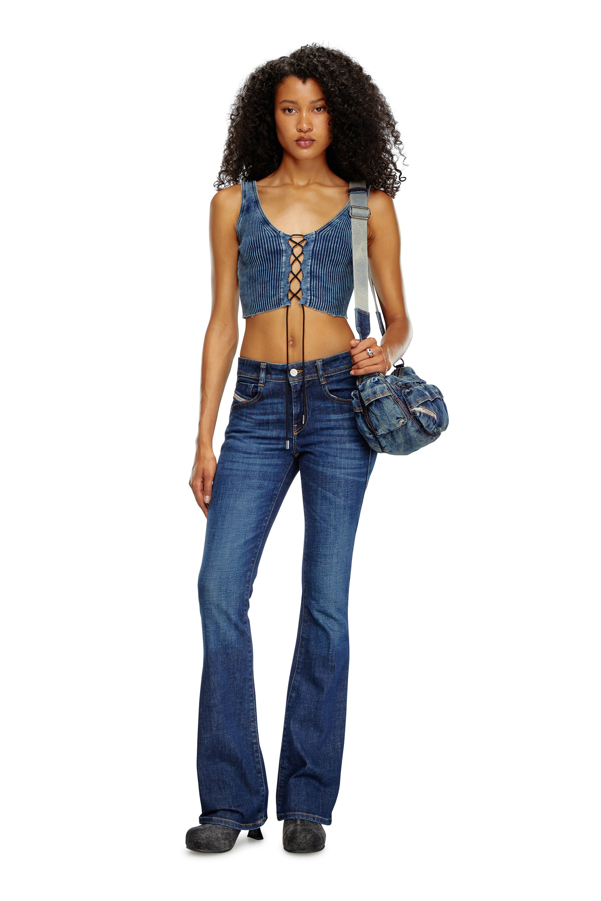 Diesel - Woman's Bootcut Jeans 1969 D-Ebbey 09B90, Dark Blue - 2