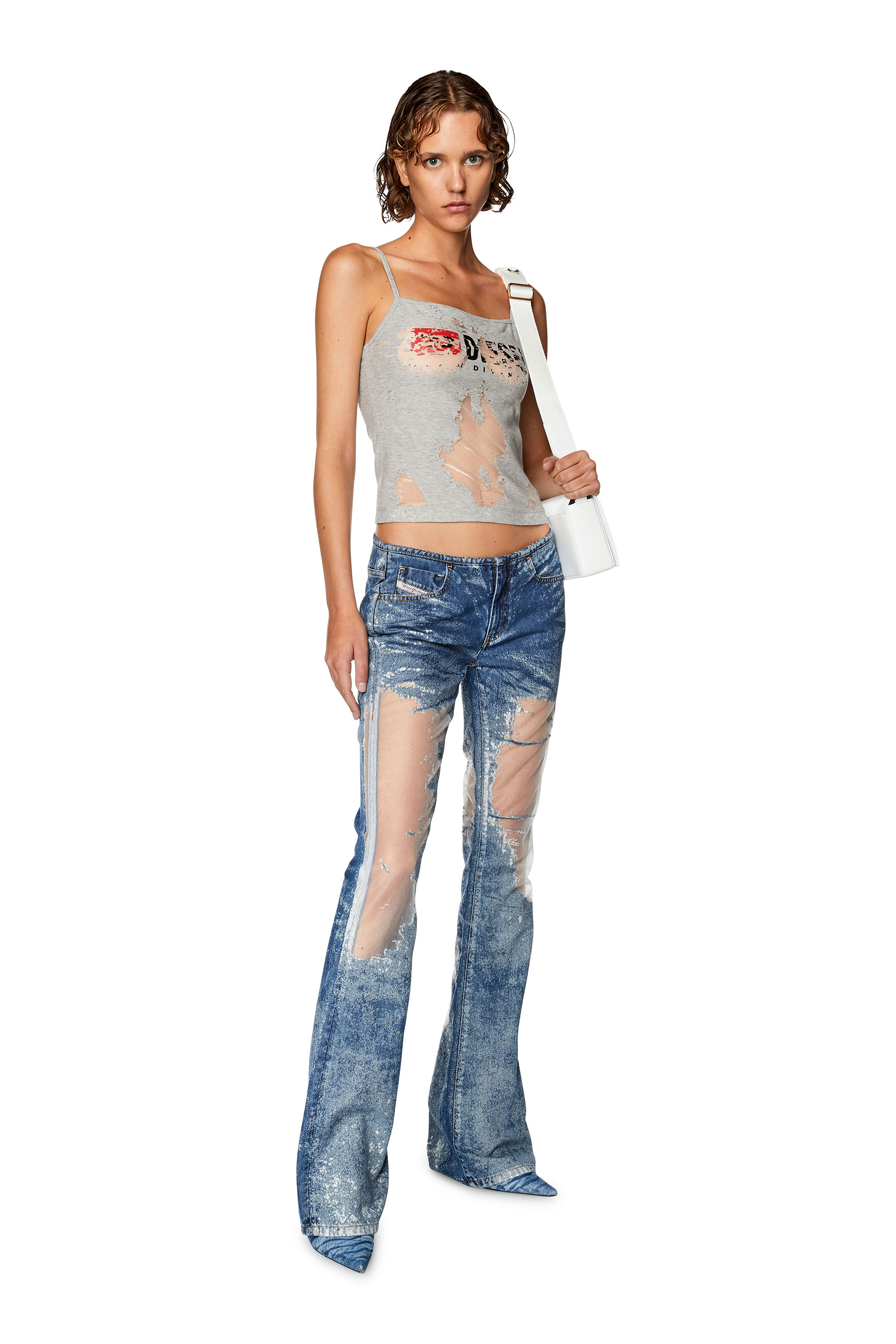 Diesel - Woman's Bootcut and Flare Jeans D-Shark 068JH, Medium blue - 2
