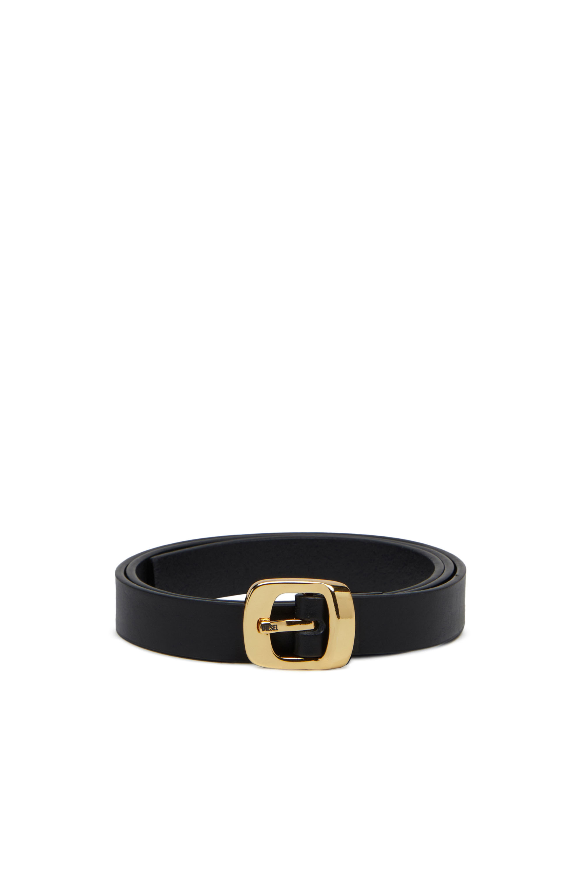Diesel - B-FRAME 20, Woman's Slim leather belt in Black - 1