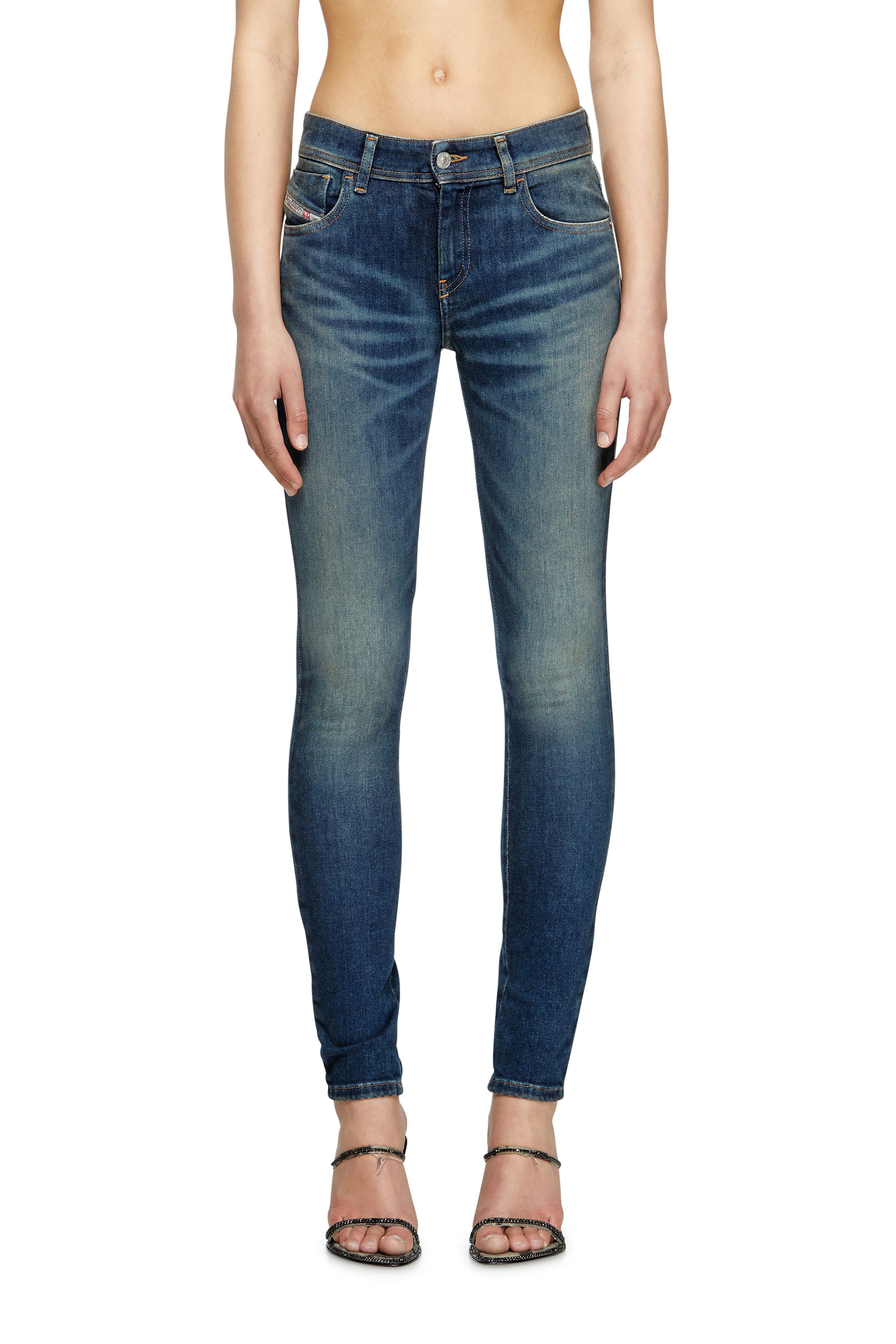 Diesel - Woman's Skinny Jeans 2017 Slandy 09L95, Medium blue - 2