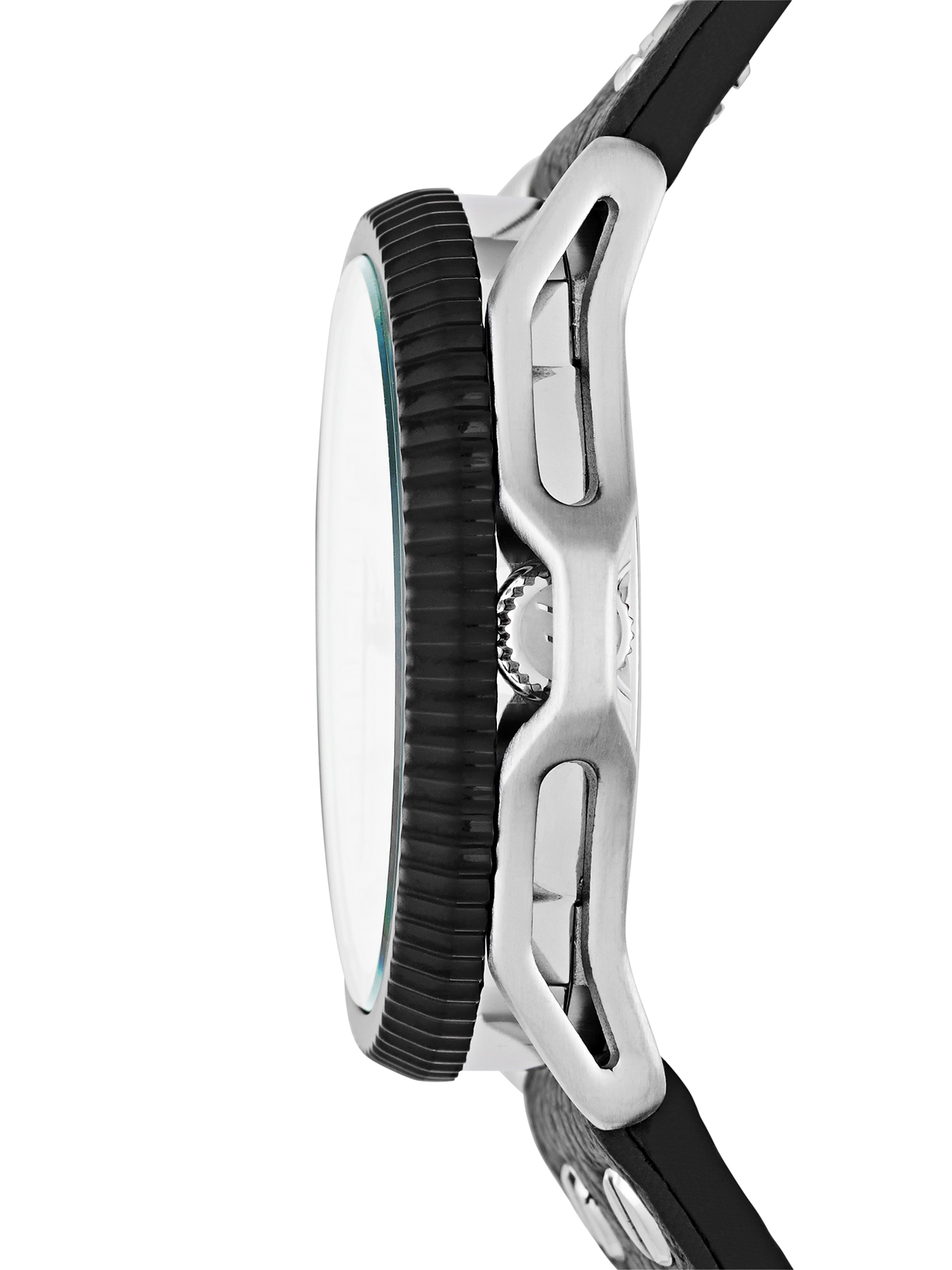 Diesel - DZ1717 ROLLCAGE, Man's Leather watch with three-hand dial, 46 mm in Black - 2