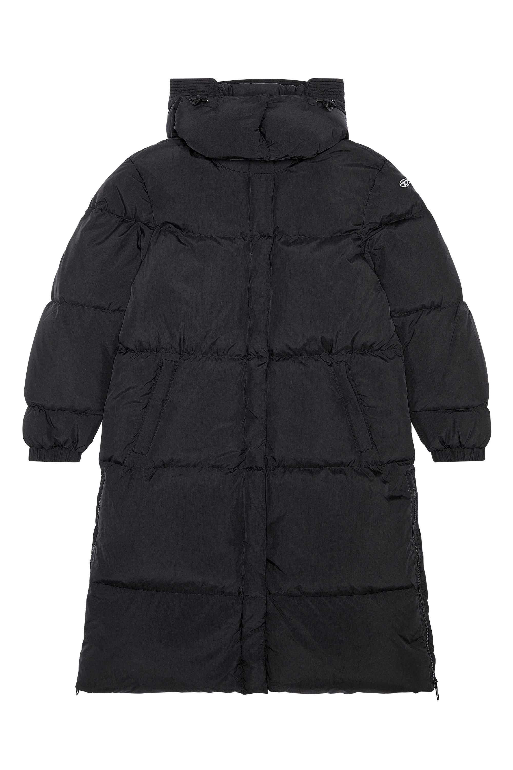 Diesel - W-PEYT, Woman's Down coat in recycled nylon taslan in Black - 3
