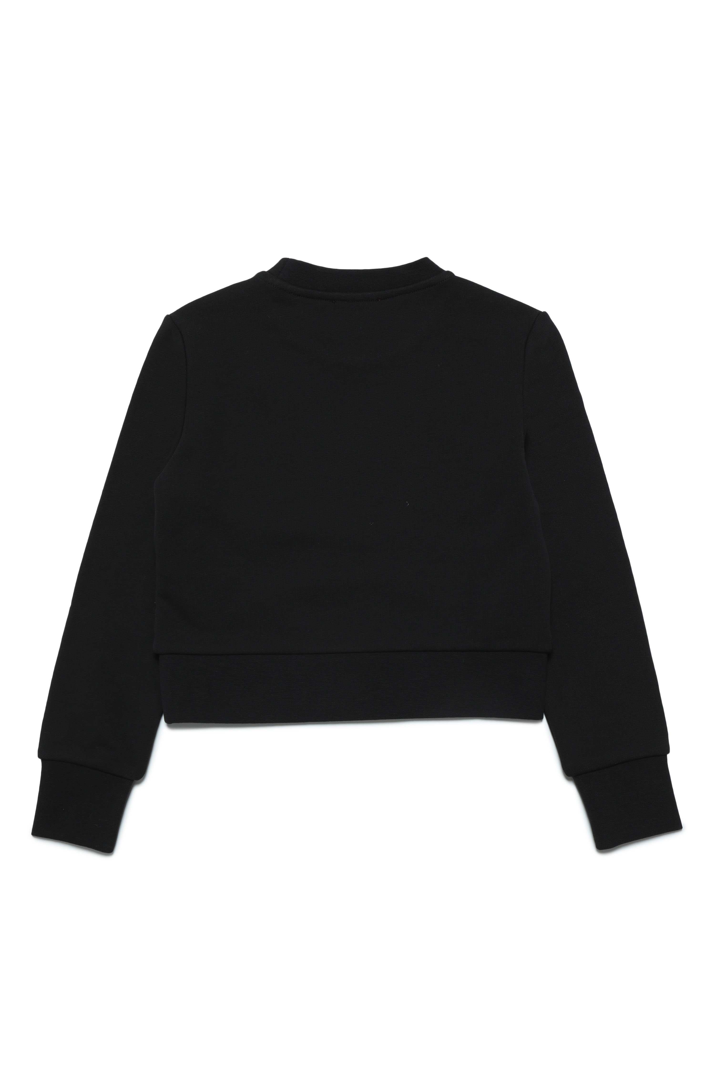 Diesel - SAFSIFSL, Woman's Sweatshirt with fuzzy script logo in Black - 2