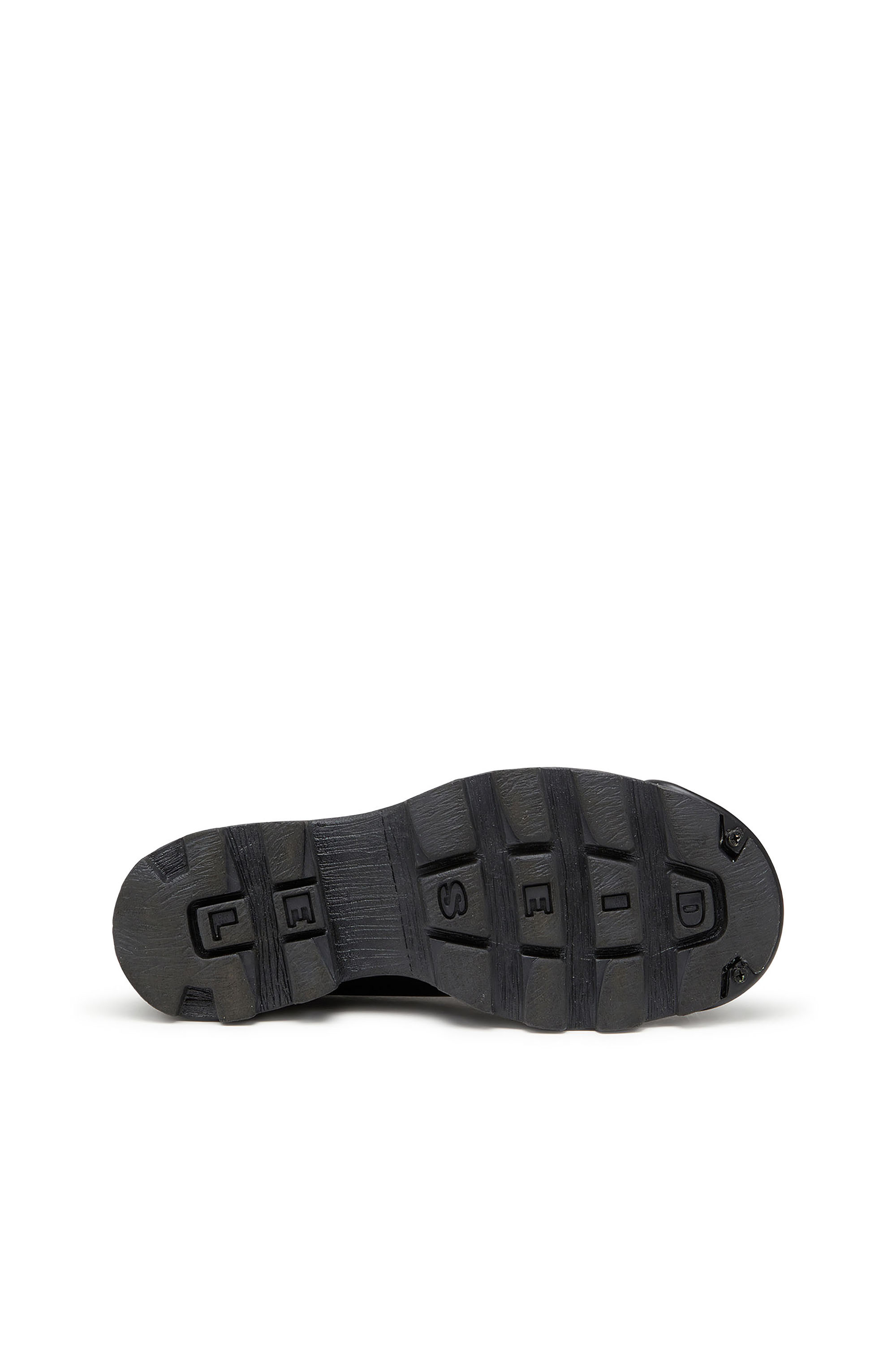 Diesel - D-HAMMER SO D, Man's Derby shoes in shiny two-tone leather in Black/White - 4