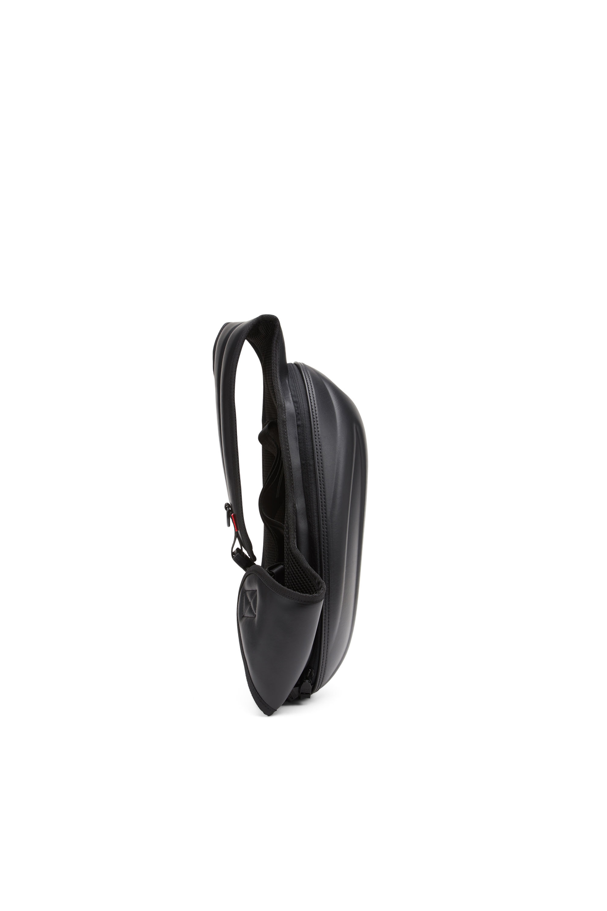Diesel - 1DR-POD SLING BAG, Man's 1DR-Pod Sling Bag - One-shoulder backpack in leather in Black - 3