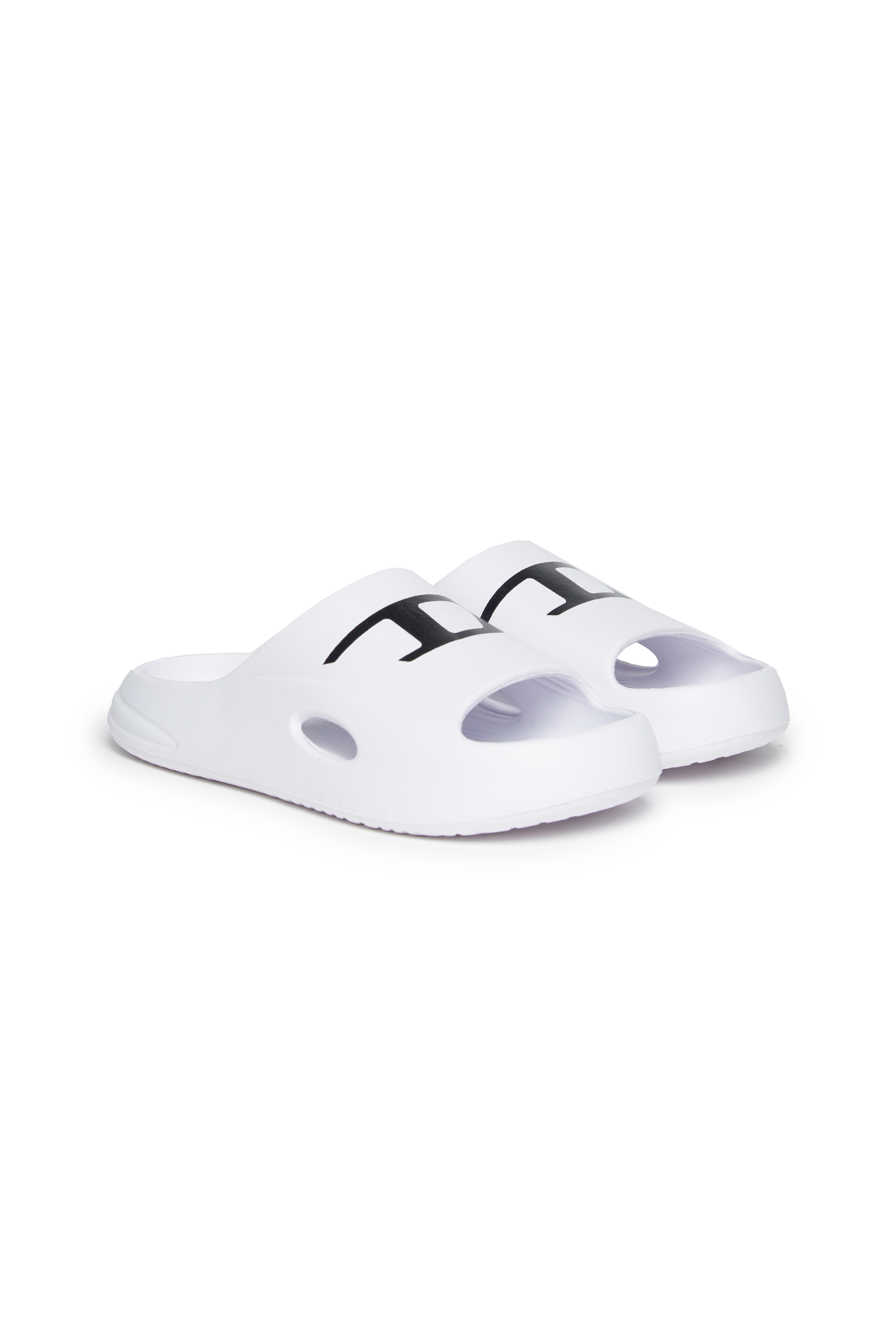 Diesel - SA-CHUNCKY D, Unisex's Slide sandals with D logo print in White - 2