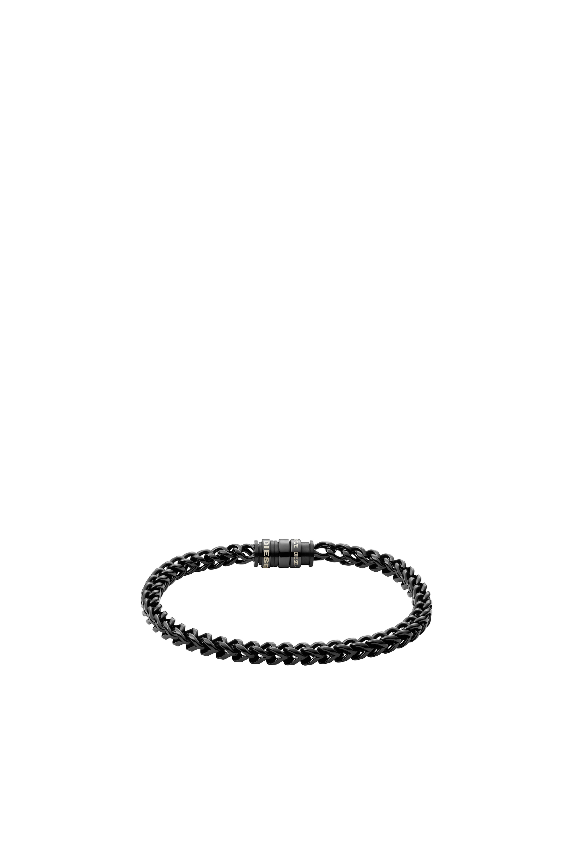 Diesel - DX1286, Man's Black stainless steel chain-link bracelet in Black - 1