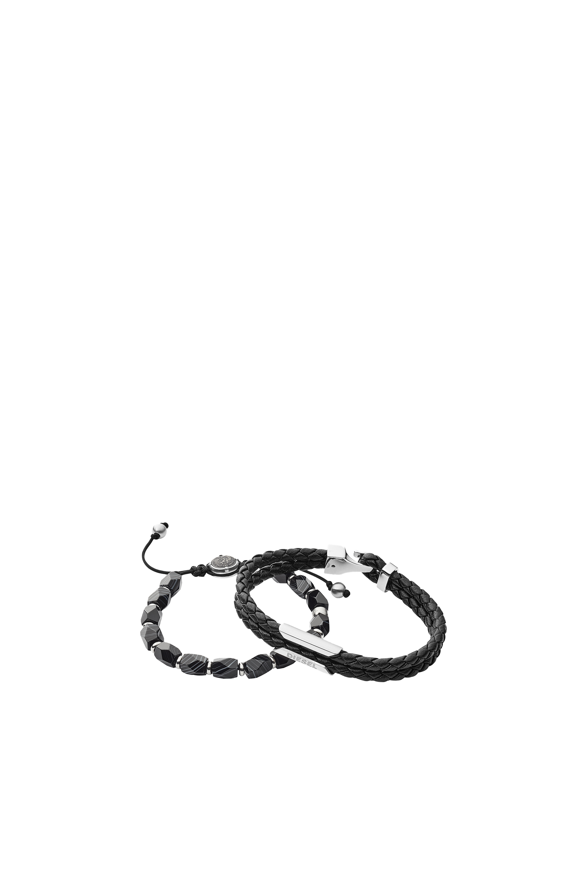 Diesel - DX1242, Man's Two-piece black bracelets set in Black - 1